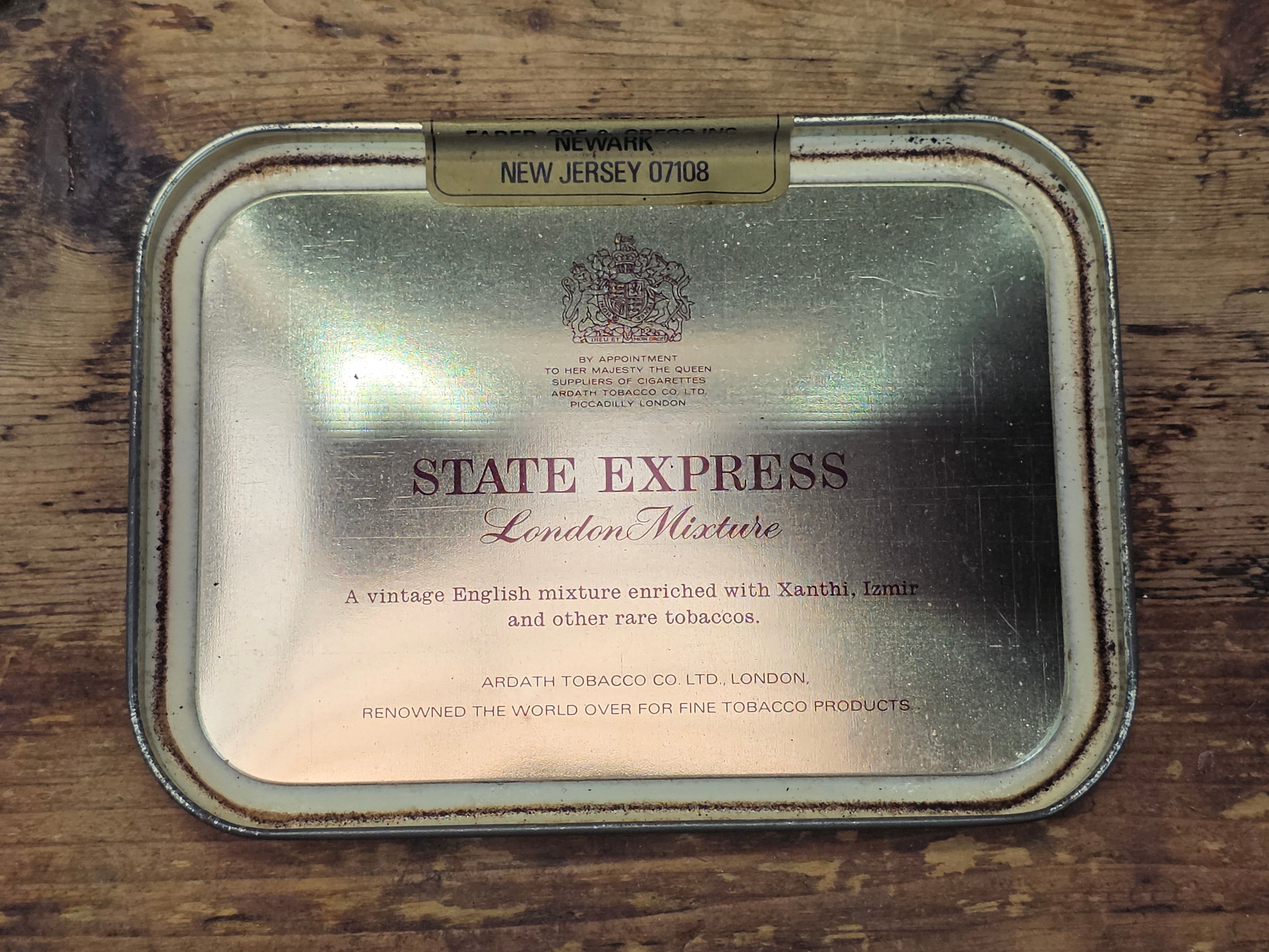 Vintage Odgens St Bruno Flake Tobacco Tin Empty 4oz Orange Square Box US Import