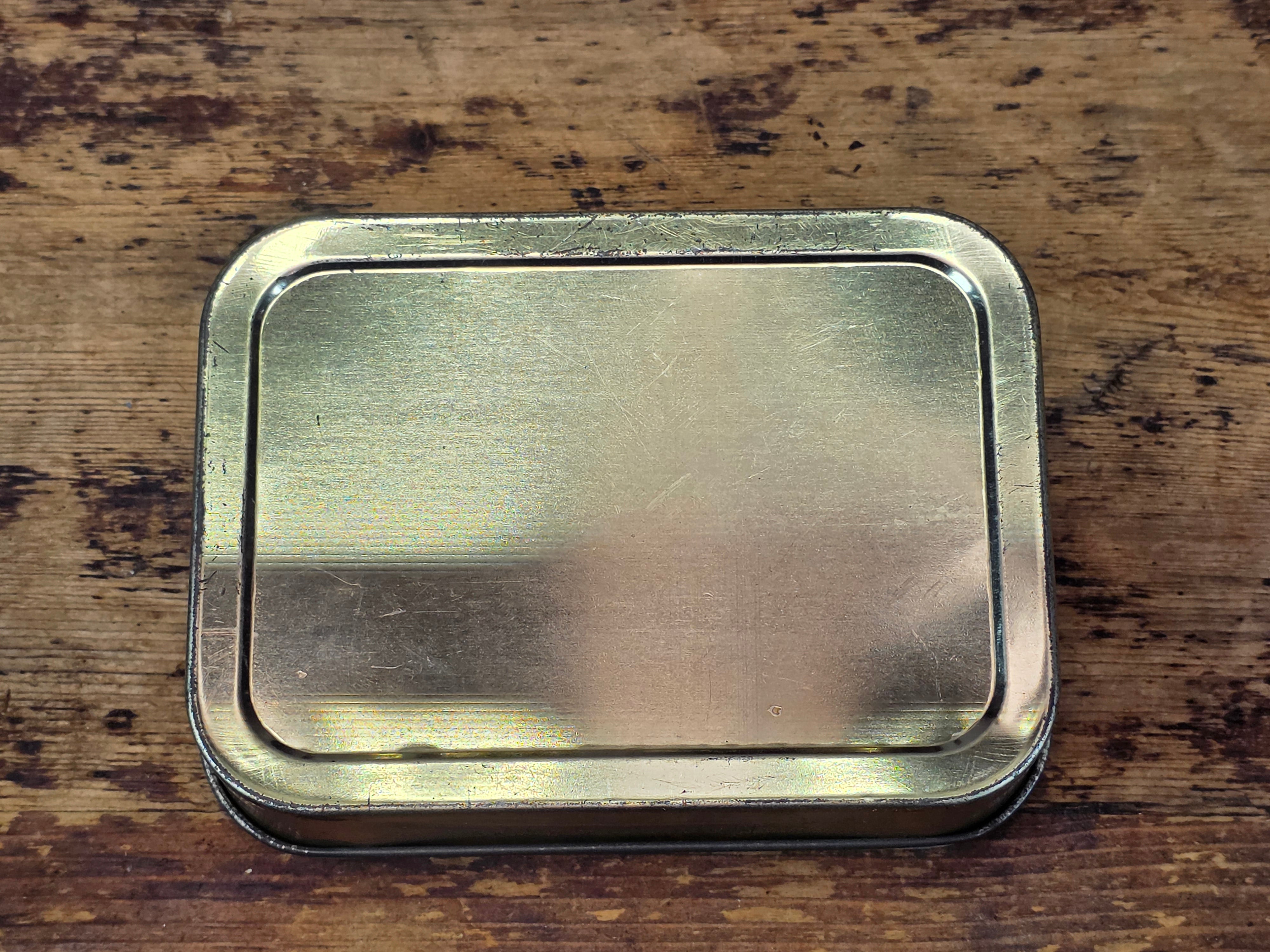 Vintage Odgens St Bruno Flake Tobacco Tin Empty 4oz Orange Square Box US Import