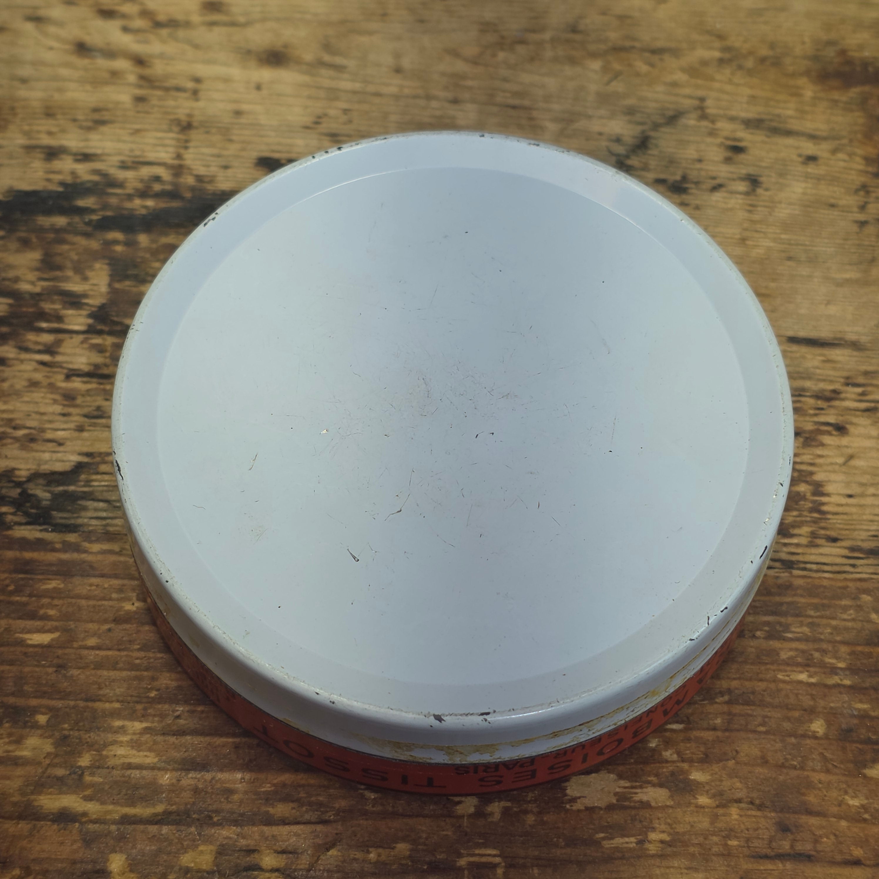 Vintage Tissot Raspberry Candy Tin Empty Metal France Cresca NY Drops Red