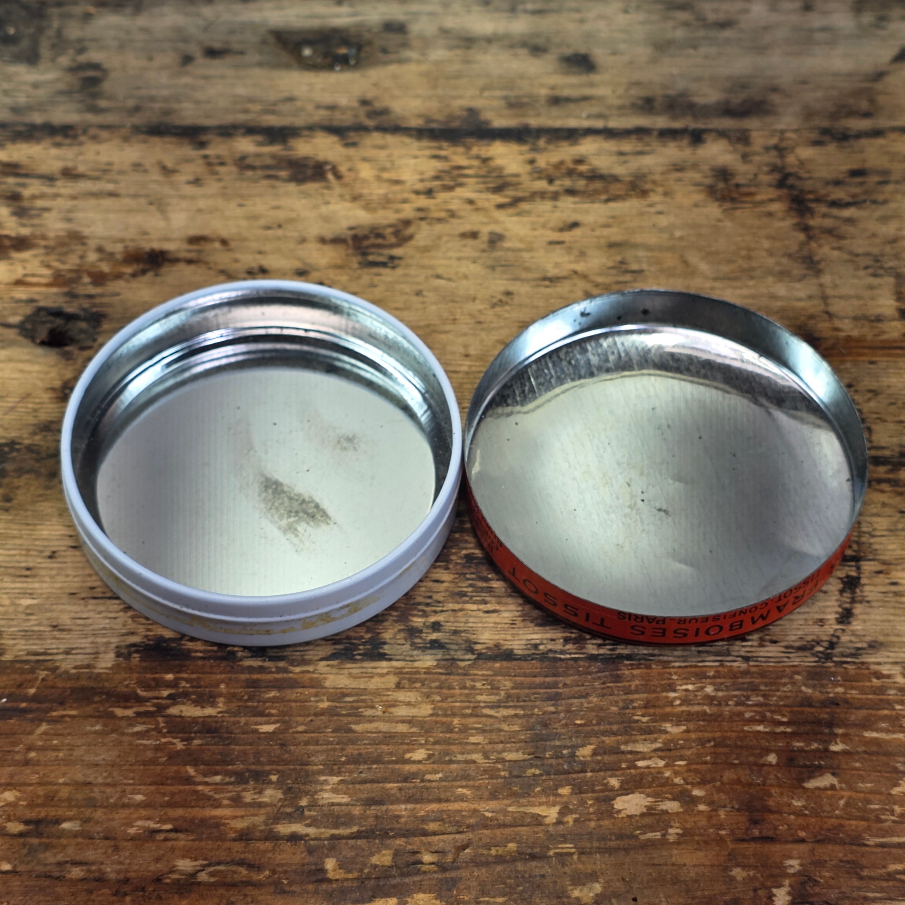 Vintage Tissot Raspberry Candy Tin Empty Metal France Cresca NY Drops Red