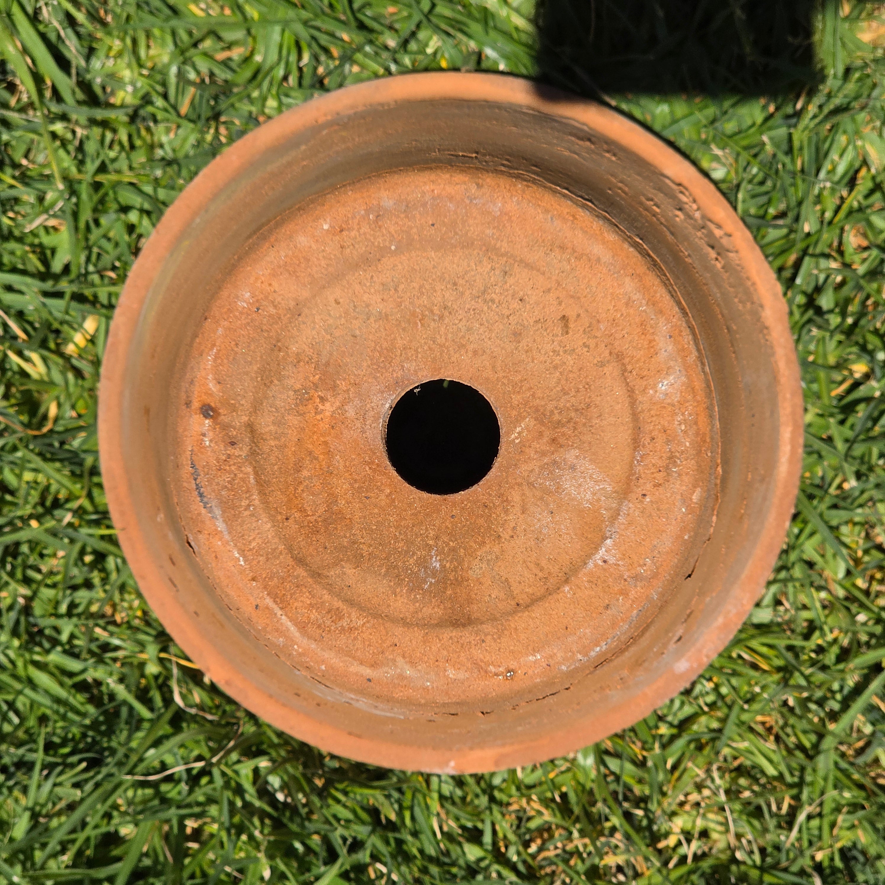 Vintage Vaserie Trevigiane Terracotta Planter Pot Rolled Rim Italy 10.5" Rustic