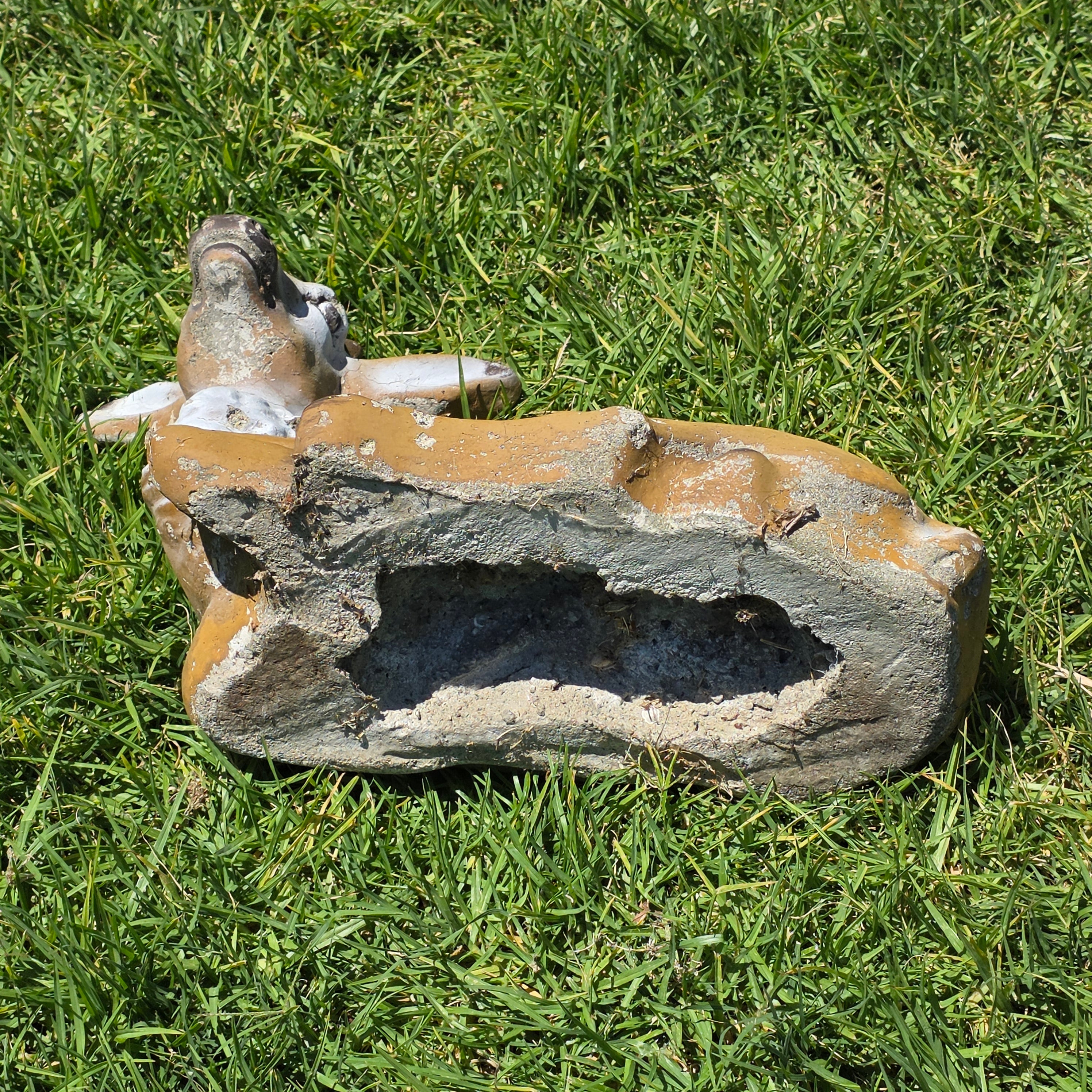 Concrete Deer Fawn Statue Garden Yard Art Ornament