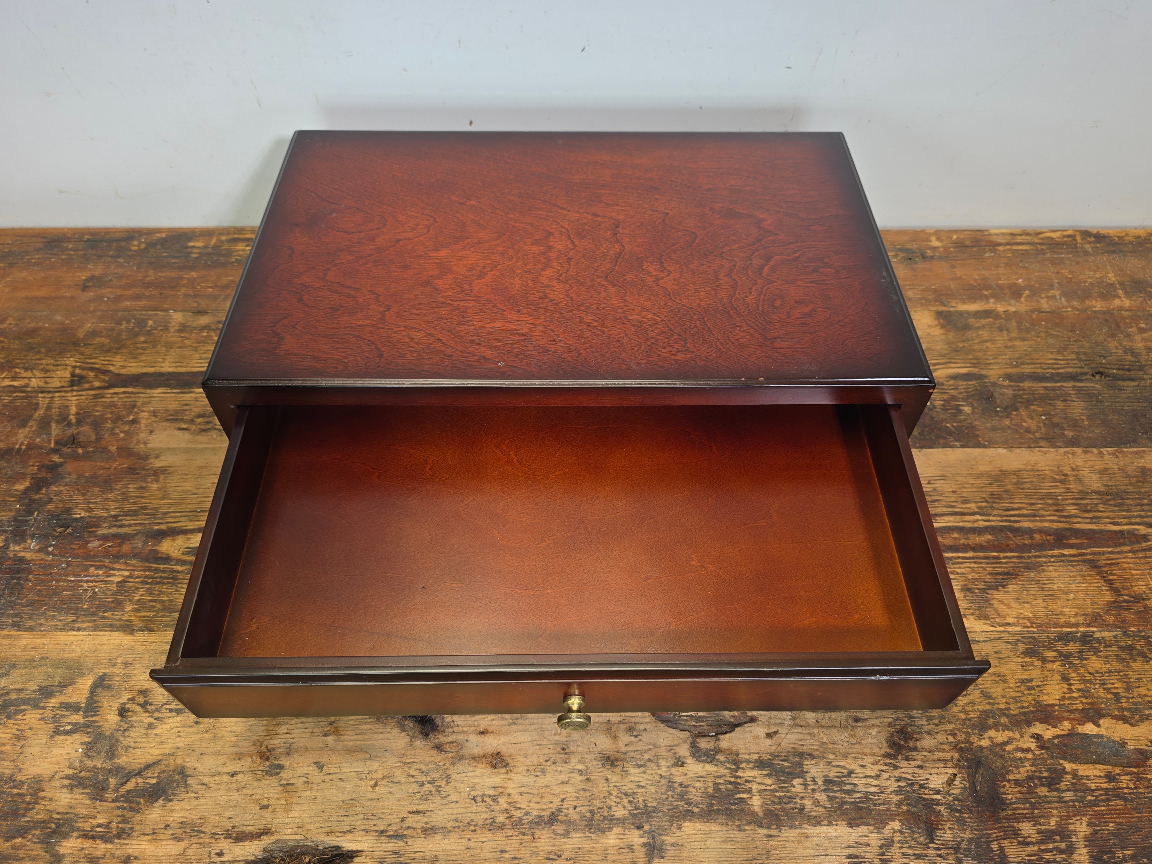 Vintage Bombay Company Mahogany 3-Tier Stackable Desk Organizer Watch Valet Box