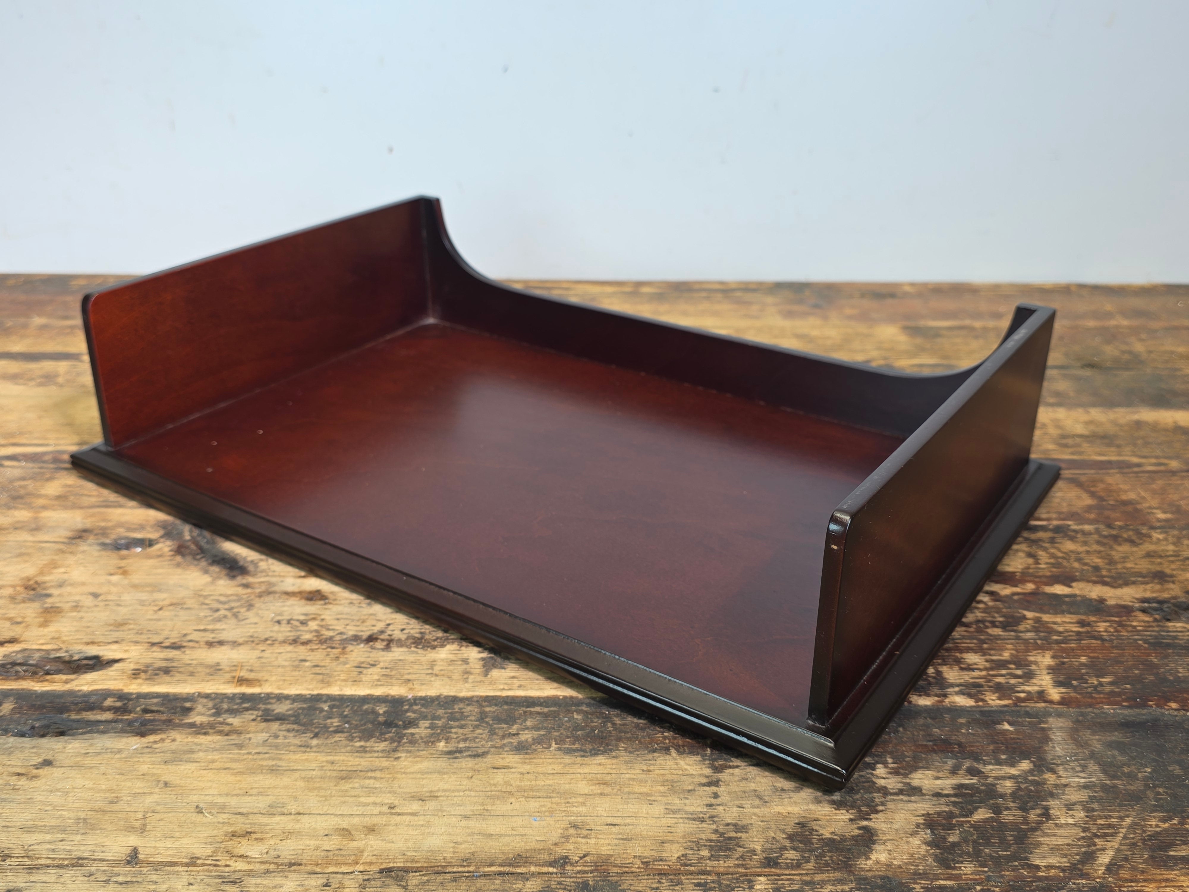 Vintage Bombay Company Mahogany 3-Tier Stackable Desk Organizer Watch Valet Box