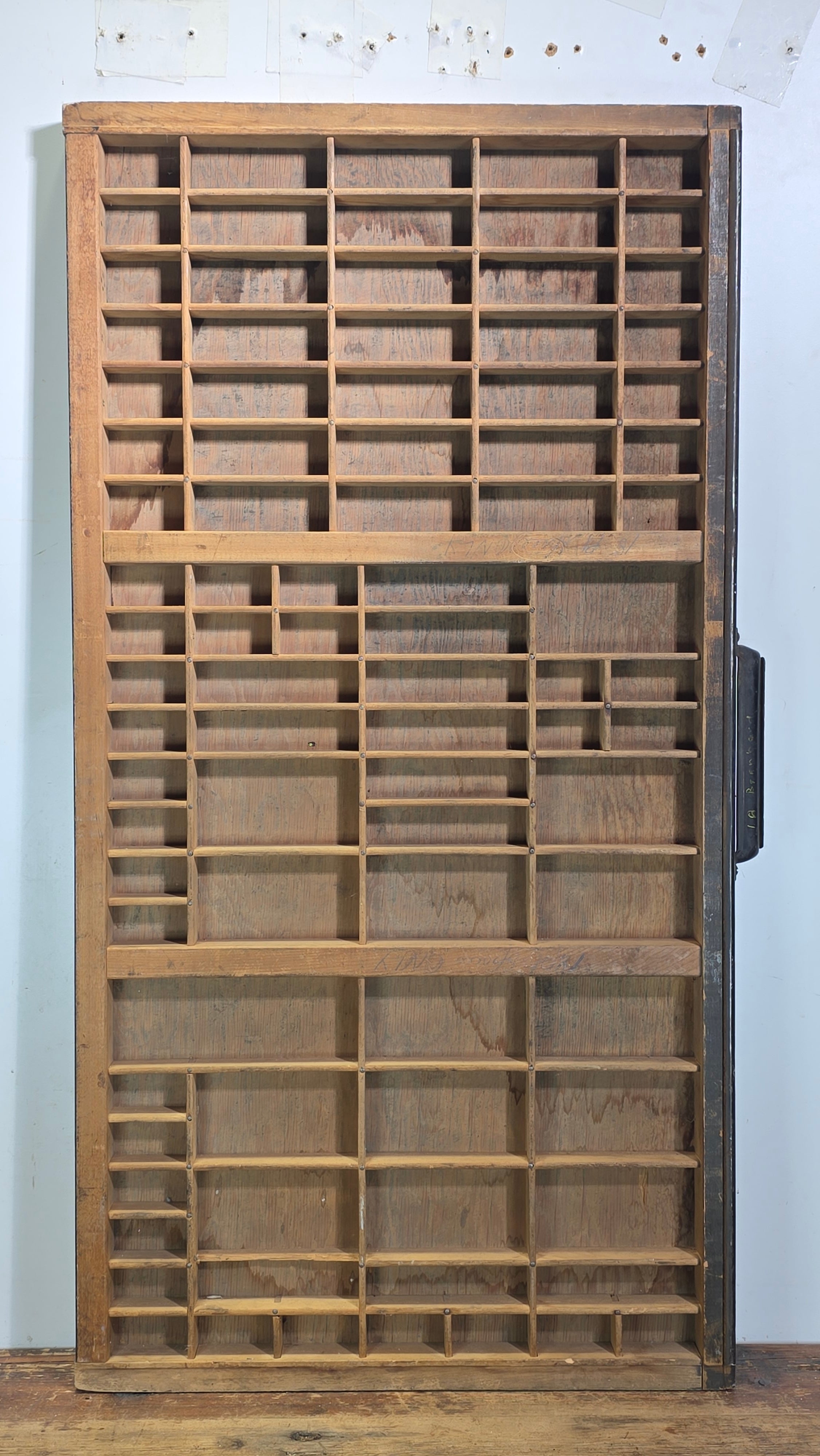 Vintage Thompson Cabinet Co Printer Type Drawer California Job Case Shadow Box