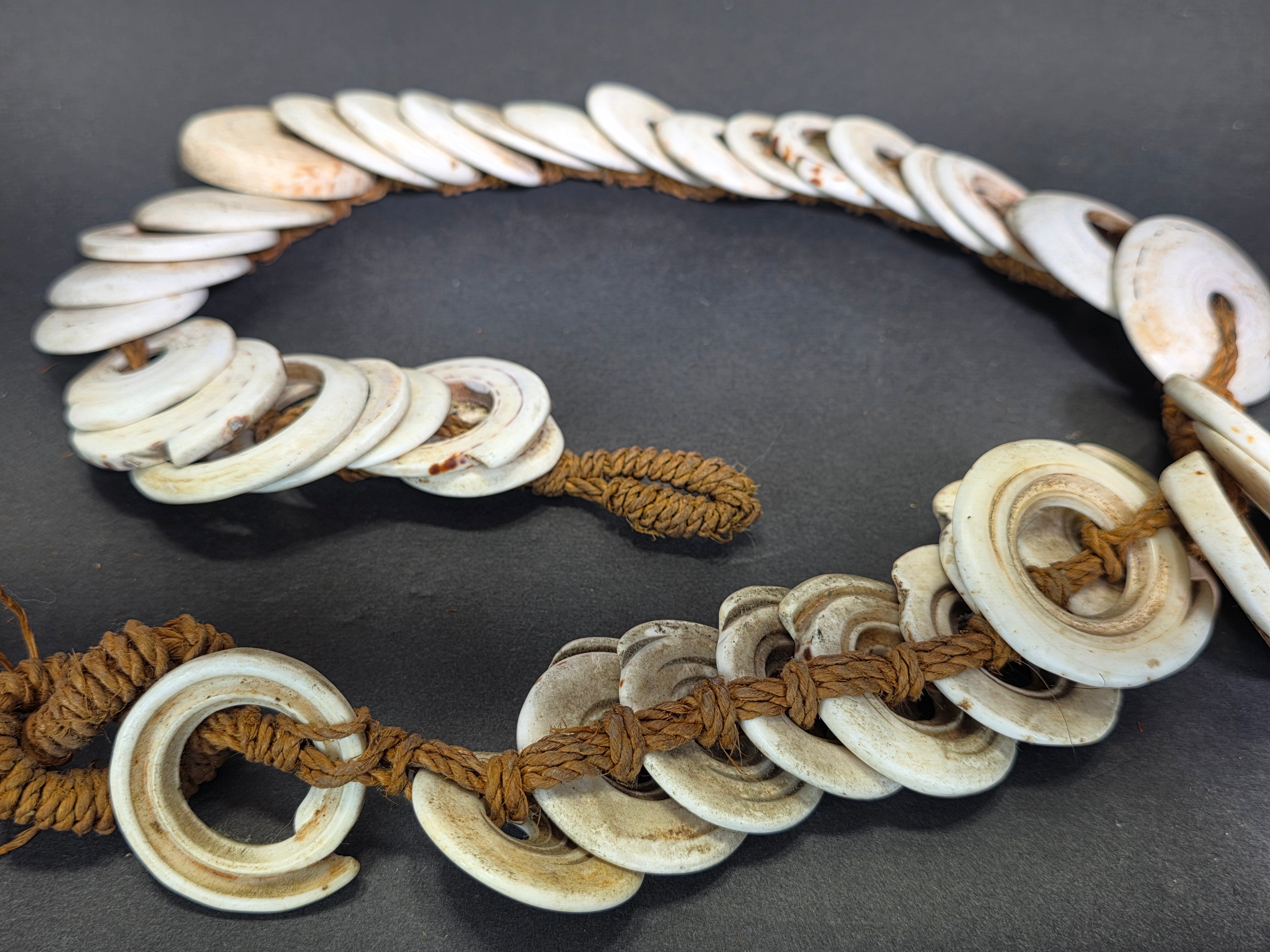 Antique 1880s-1920s Papua New Guinea Shell Currency Necklace Lot Kula Conus Naga