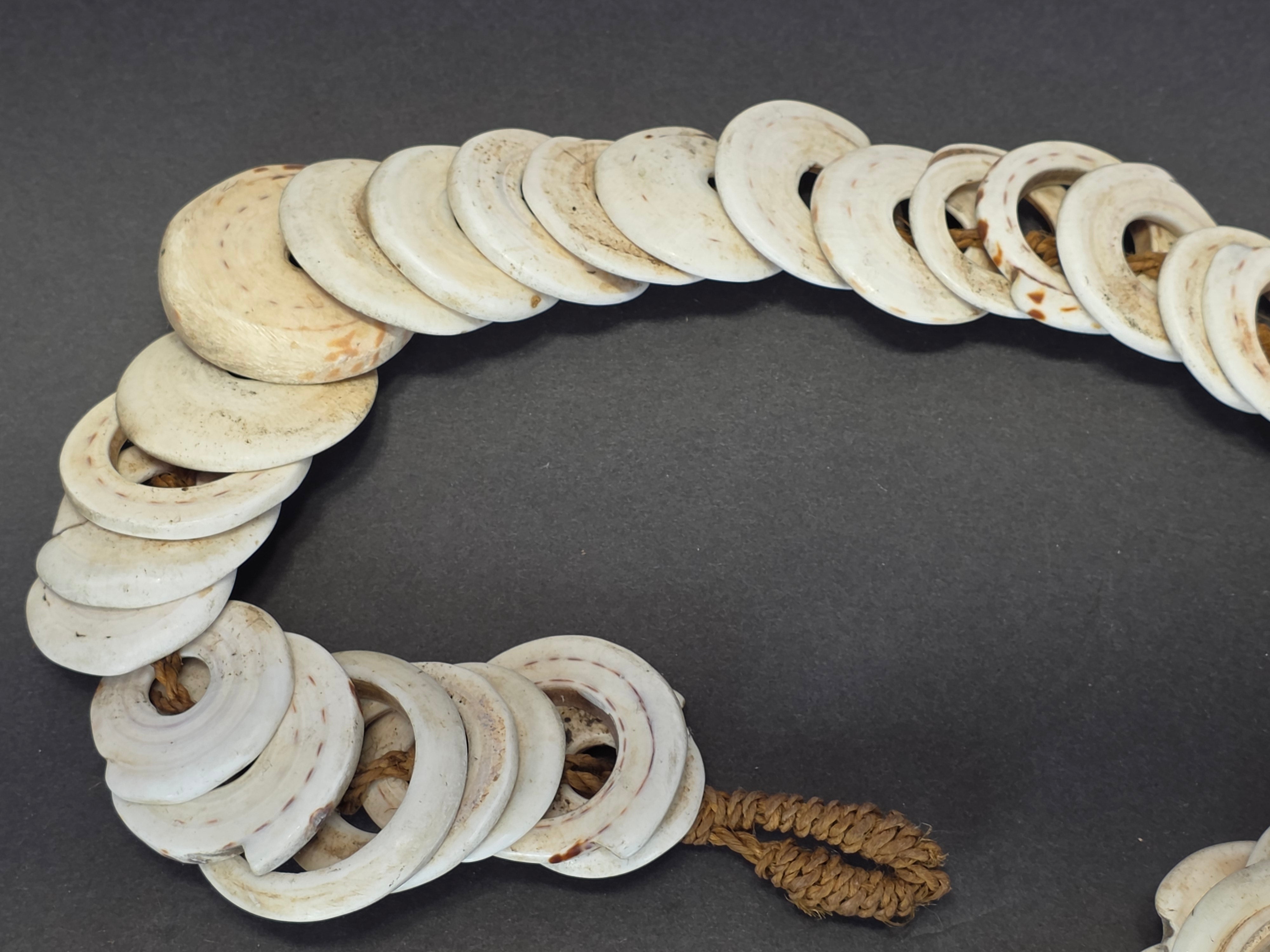 Antique 1880s-1920s Papua New Guinea Shell Currency Necklace Lot Kula Conus Naga