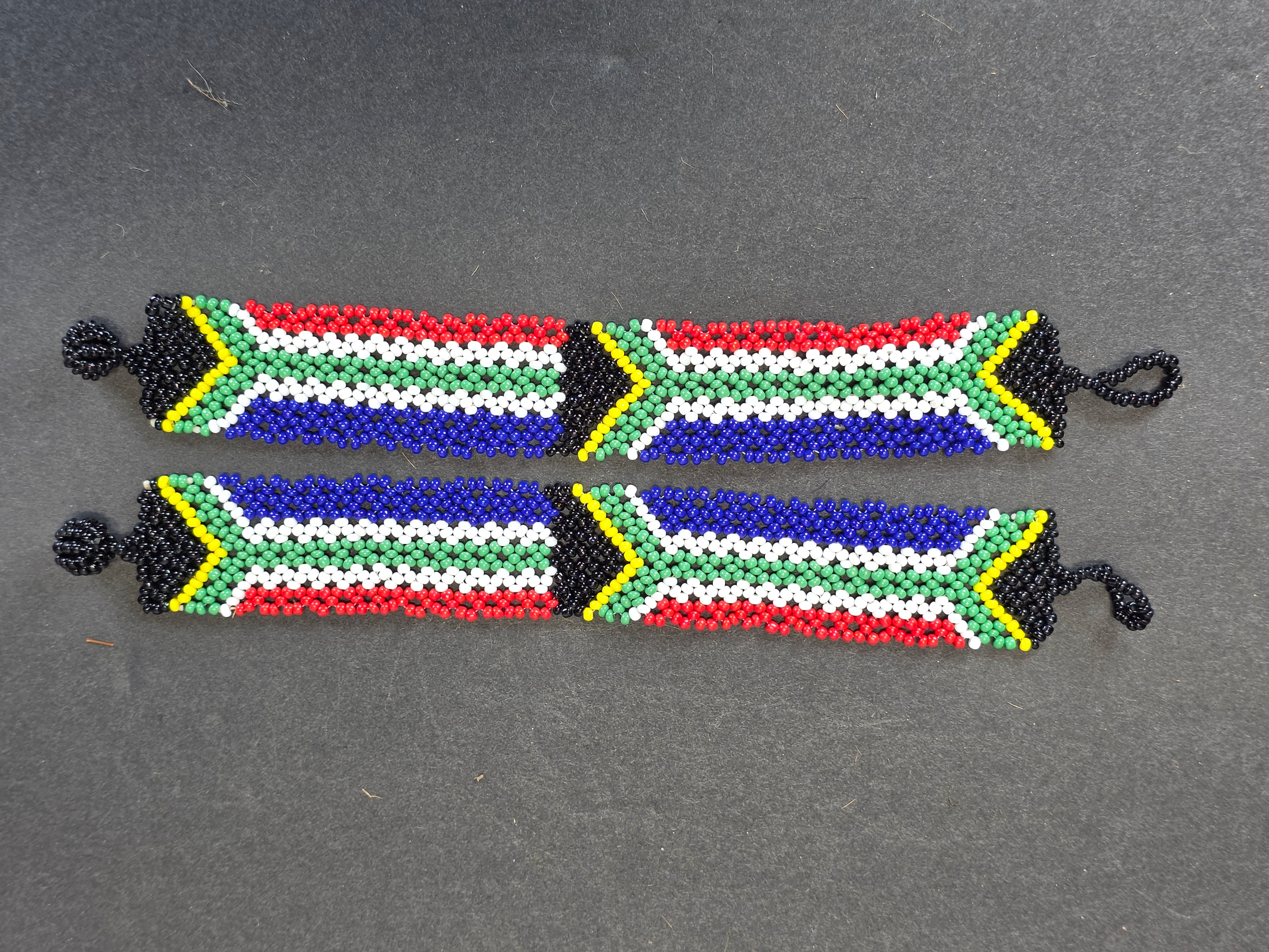 Vintage Zulu Beadwork Jewelry Lot South African Love Letter Necklace Bracelet