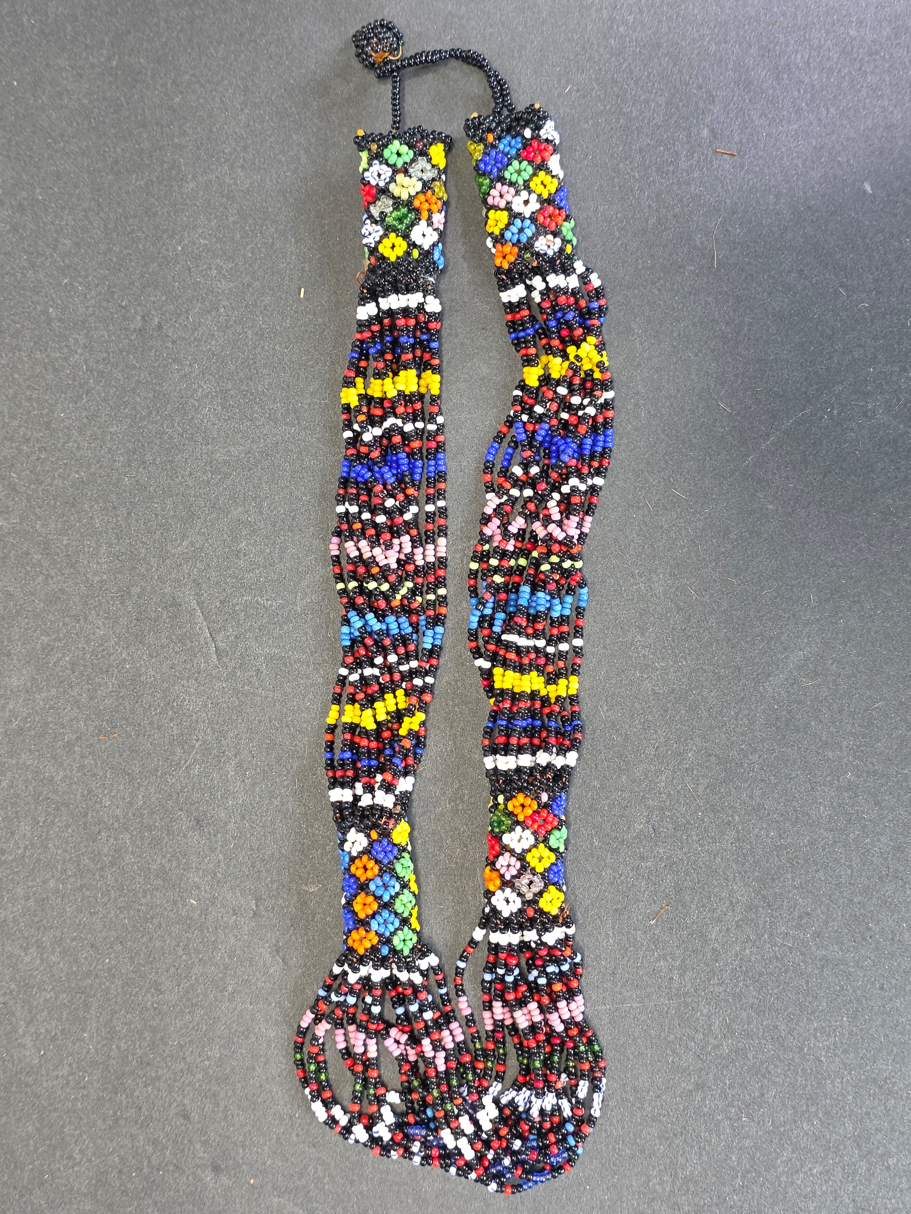 Vintage Zulu Beadwork Jewelry Lot South African Love Letter Necklace Bracelet