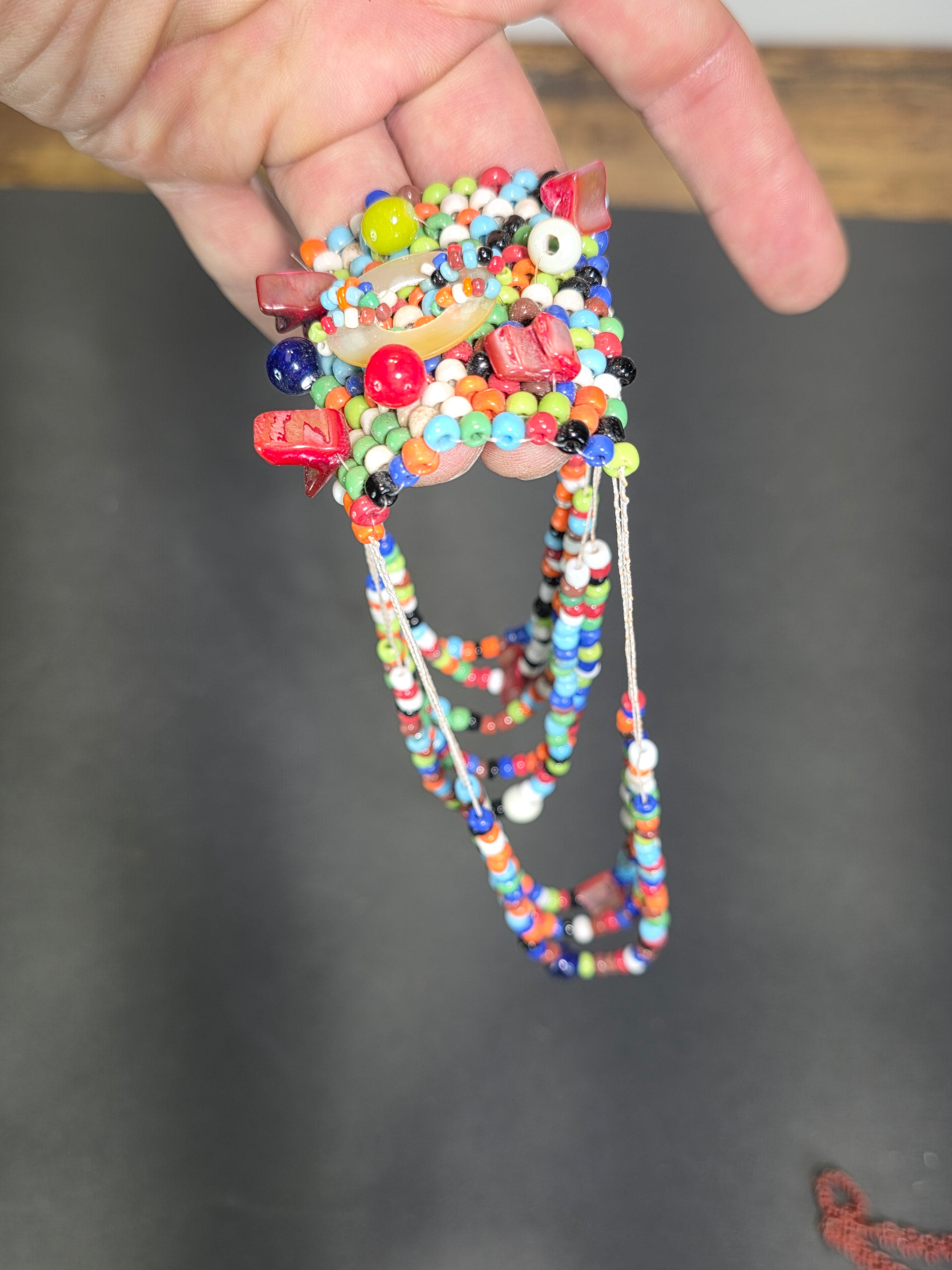 Vintage Zulu Beadwork Jewelry Lot South African Love Letter Necklace Bracelet