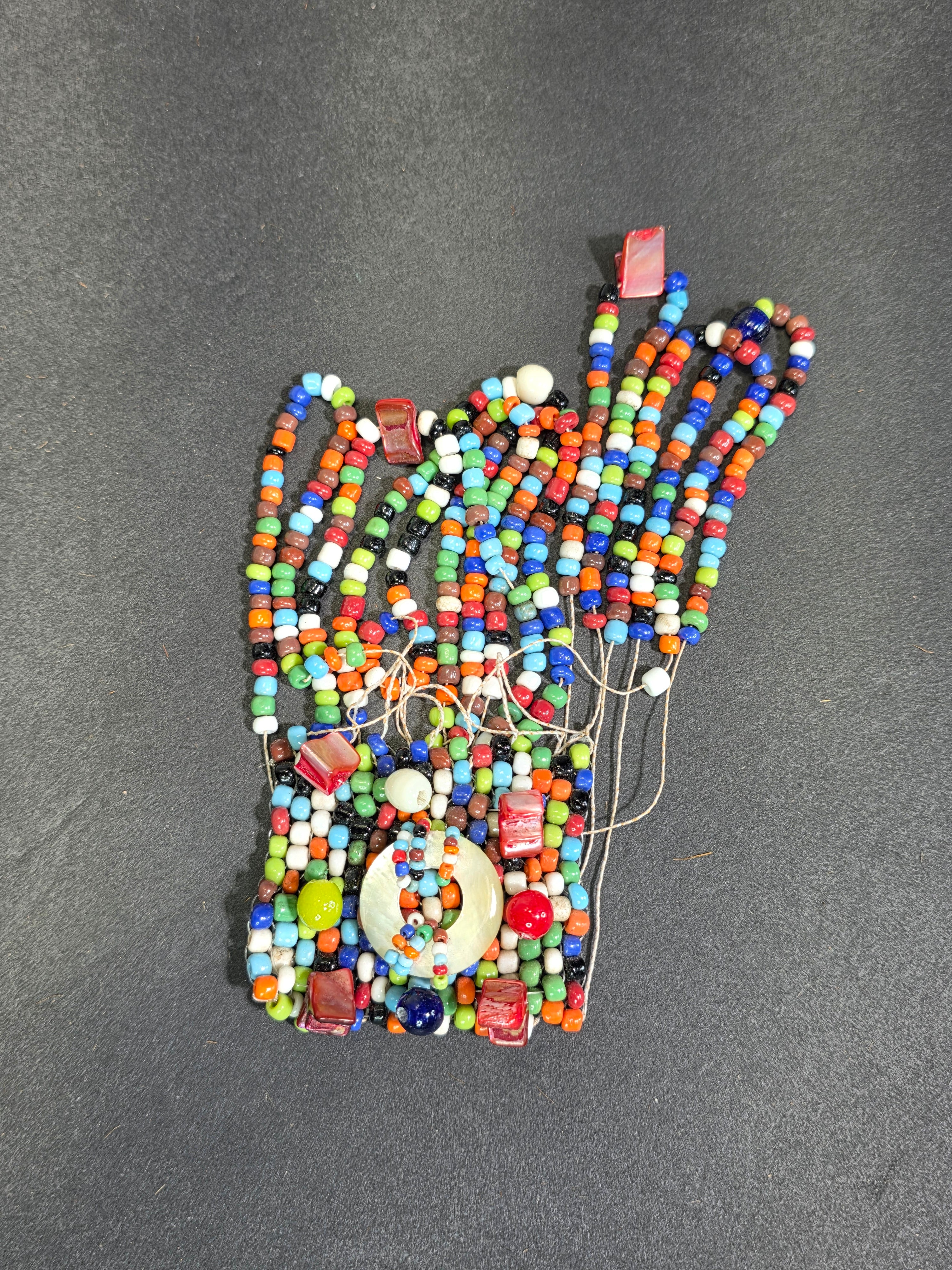 Vintage Zulu Beadwork Jewelry Lot South African Love Letter Necklace Bracelet