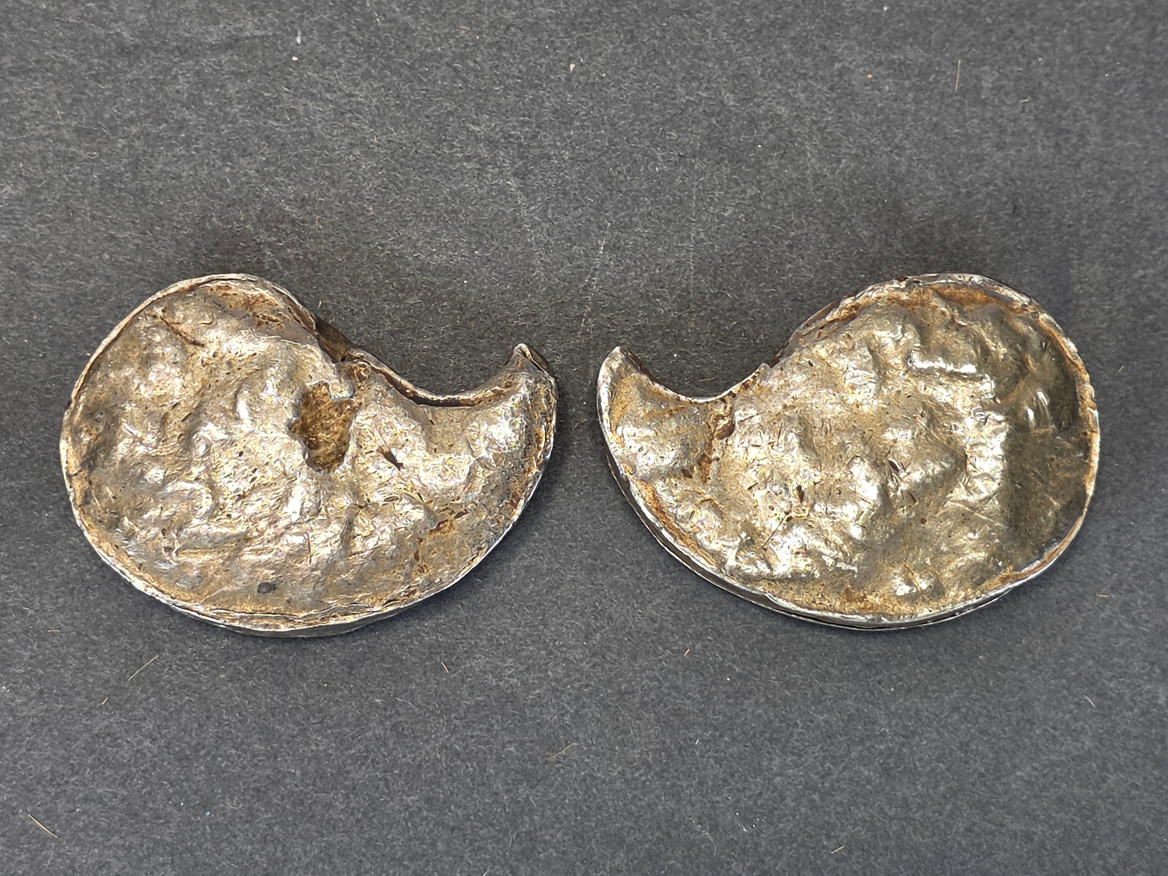 Antique Ottoman Kemer Silver Belt Buckle Pafta 2 Pieces Early 20th