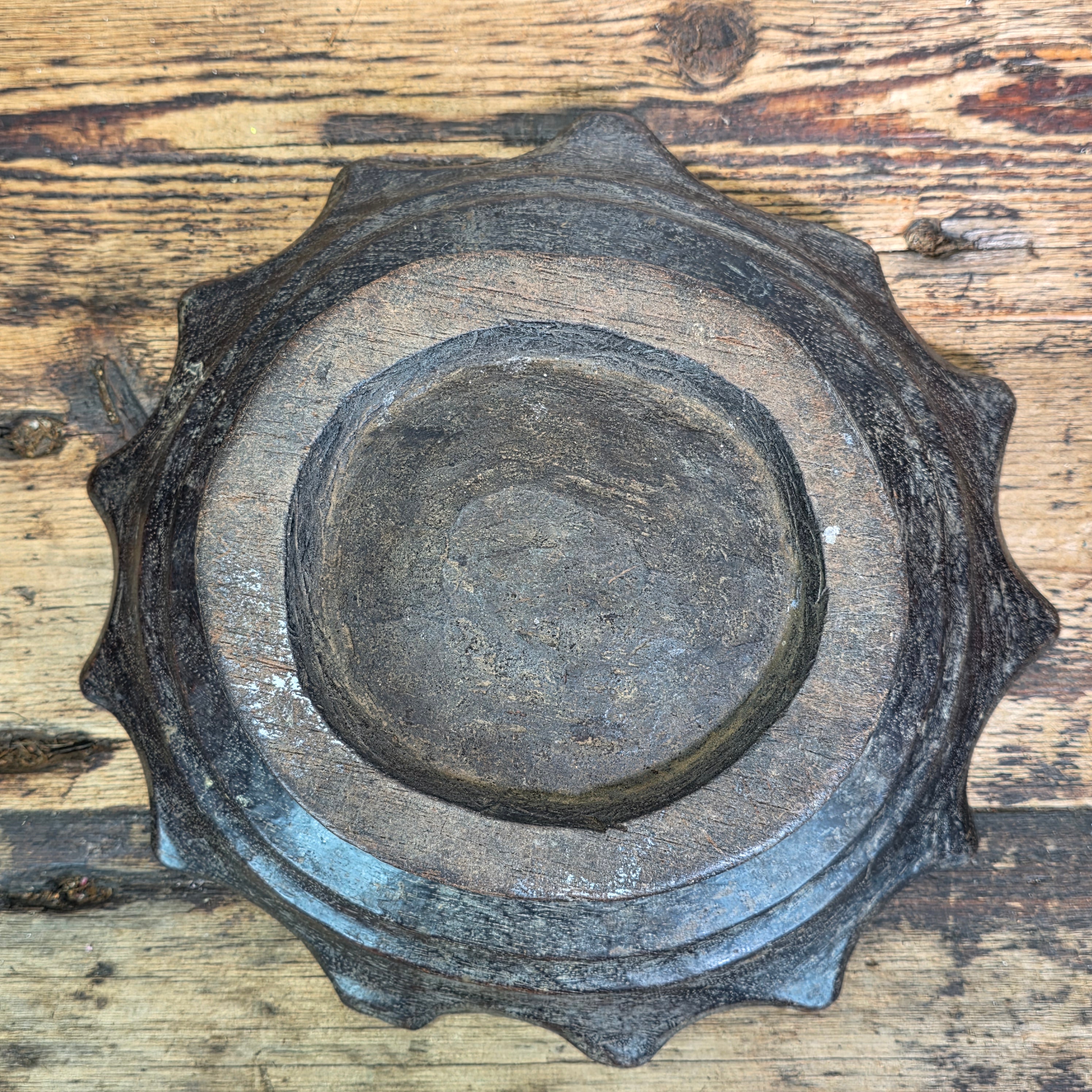 Antique Ifugao Duyu Wooden Bowl Philippines Ritual Hand Carved Primitive