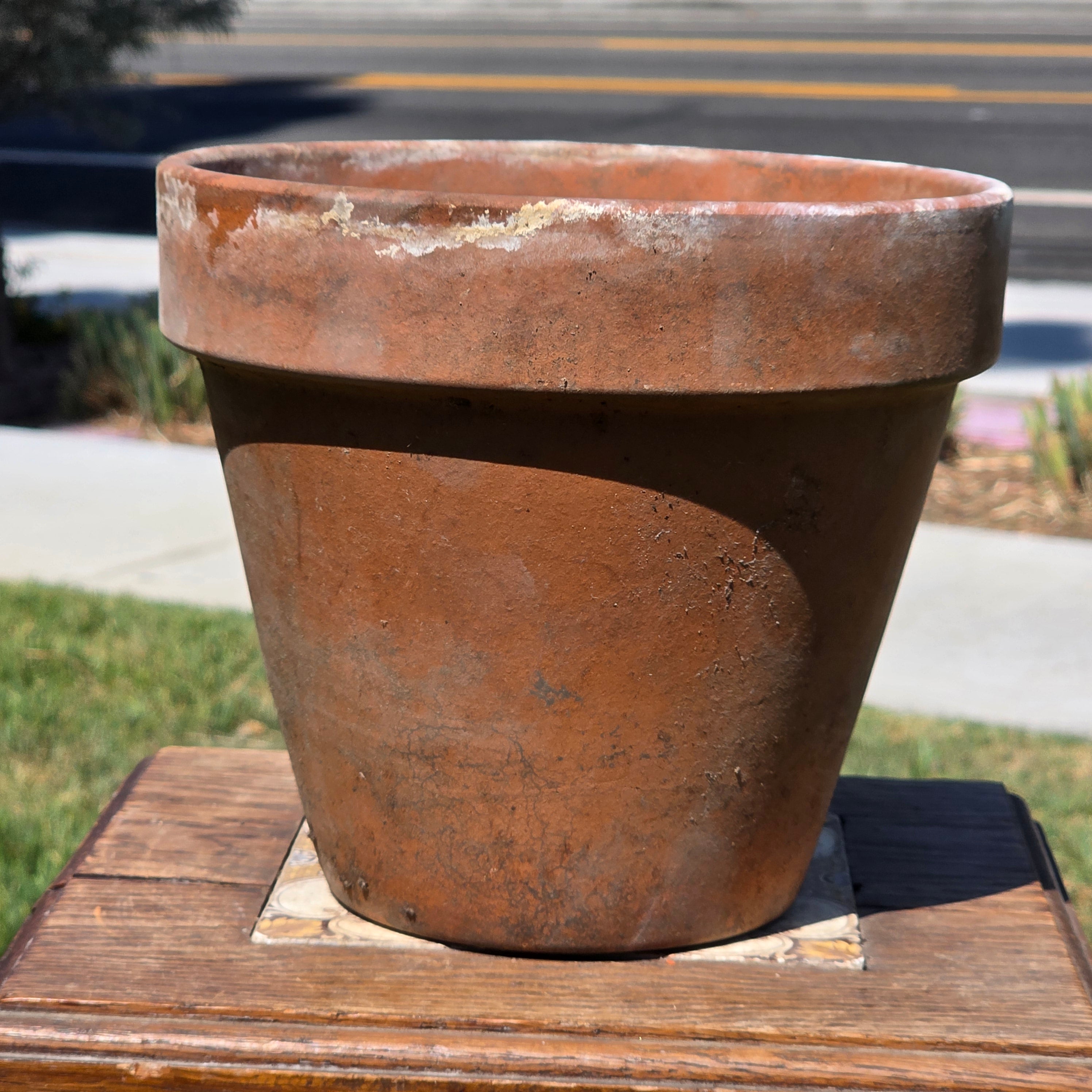Vintage Terracotta Planter Pot SILMA Italy Rustic Weathered Garden Farmhouse