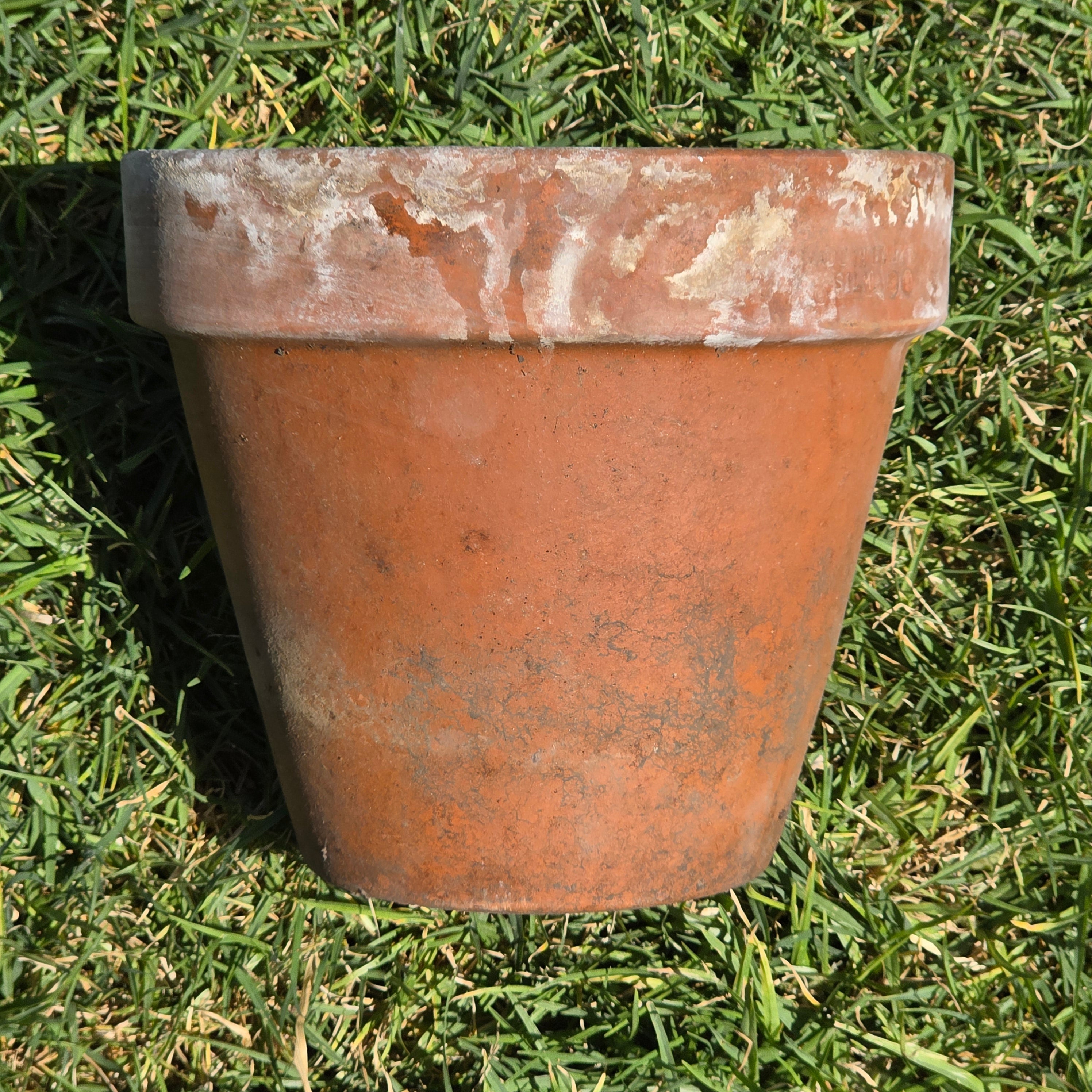 Vintage Terracotta Planter Pot SILMA Italy Rustic Weathered Garden Farmhouse