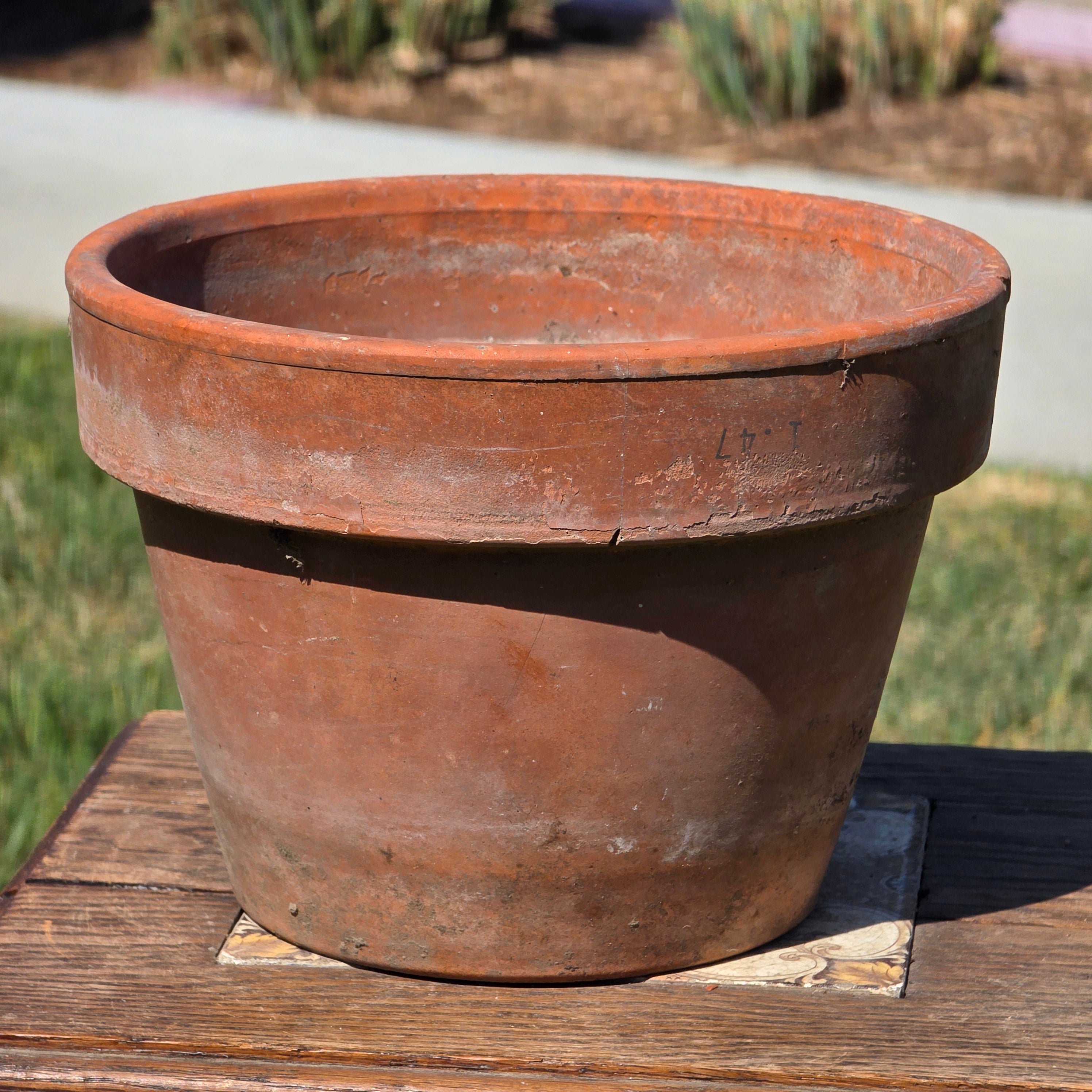 Vintage Vaserie Trevigiane Terracotta Planter 8.5" Italy Clay Pot Garden Patina