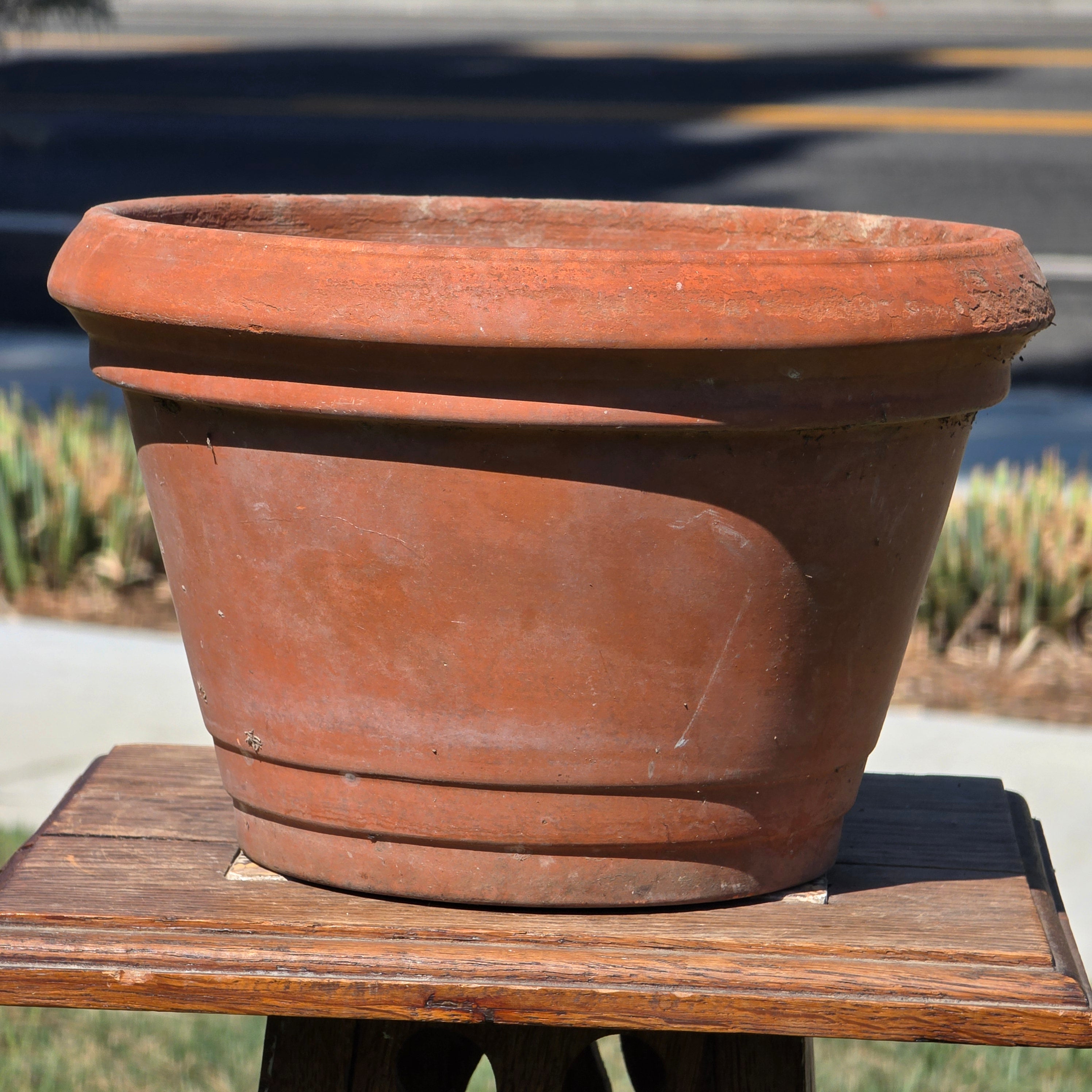 Vintage Vaserie Trevigiane Terracotta Planter Pot Italy 10" Clay Garden Flower
