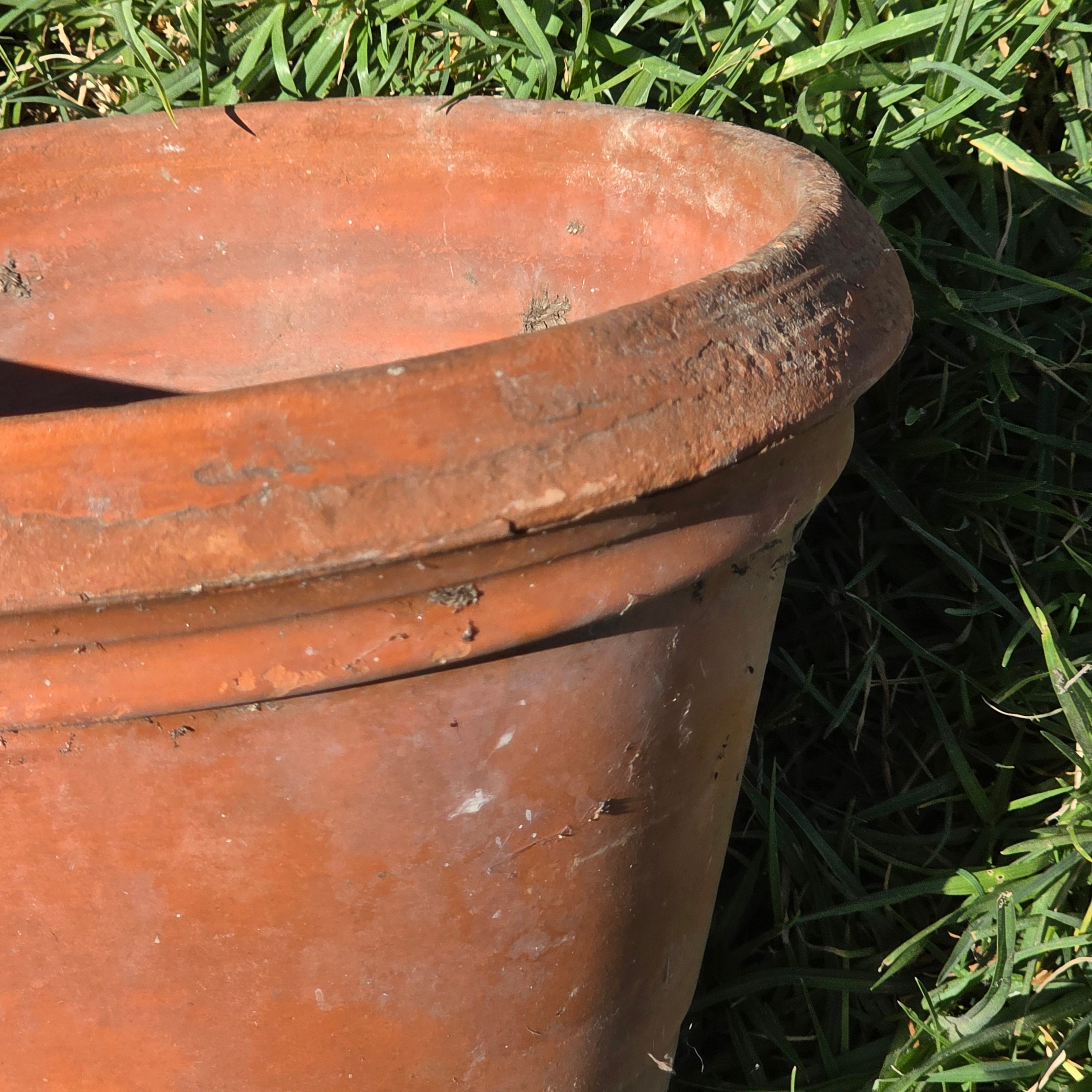 Vintage Vaserie Trevigiane Terracotta Planter Pot Italy 10" Clay Garden Flower