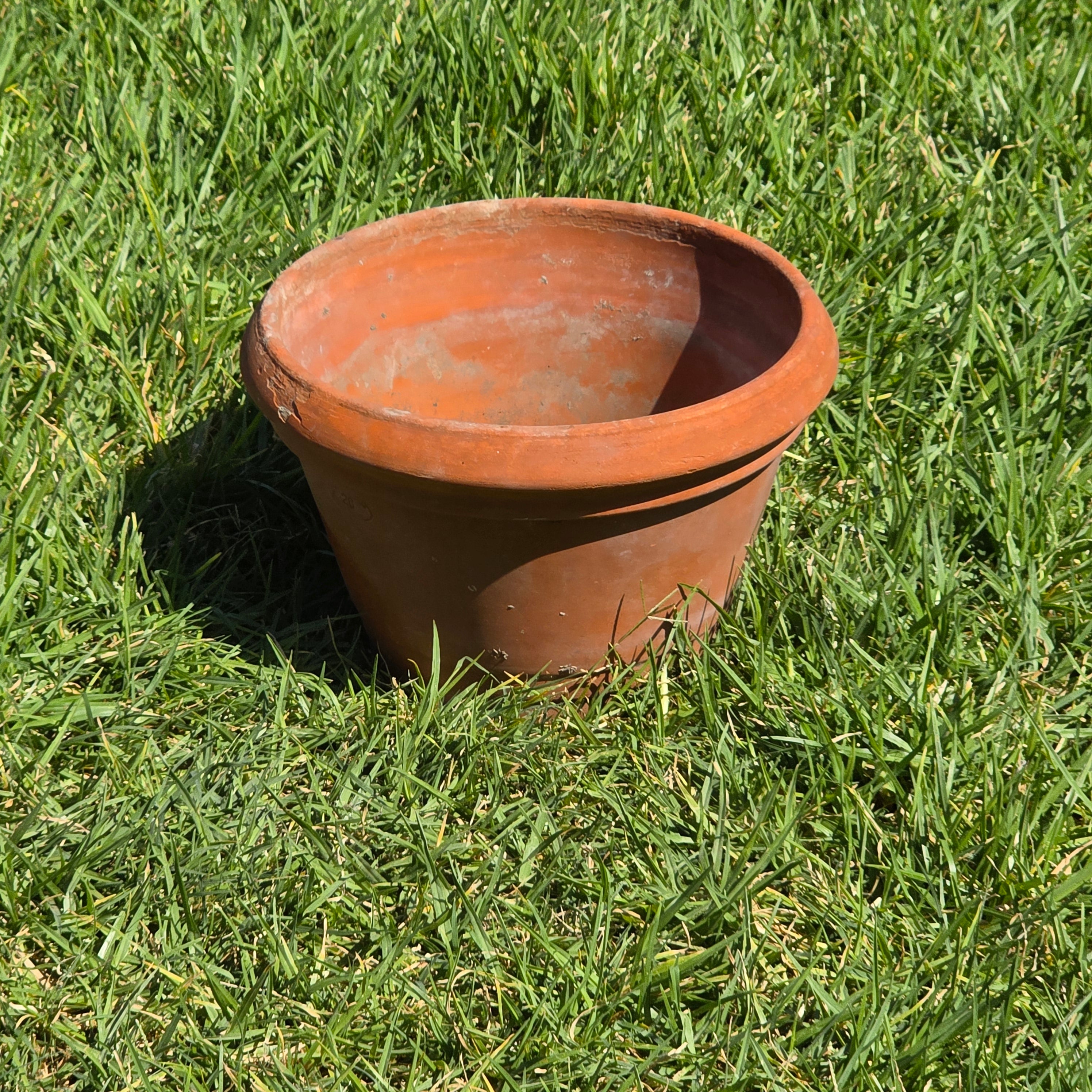 Vintage Vaserie Trevigiane Terracotta Planter Pot Italy 10" Clay Garden Flower