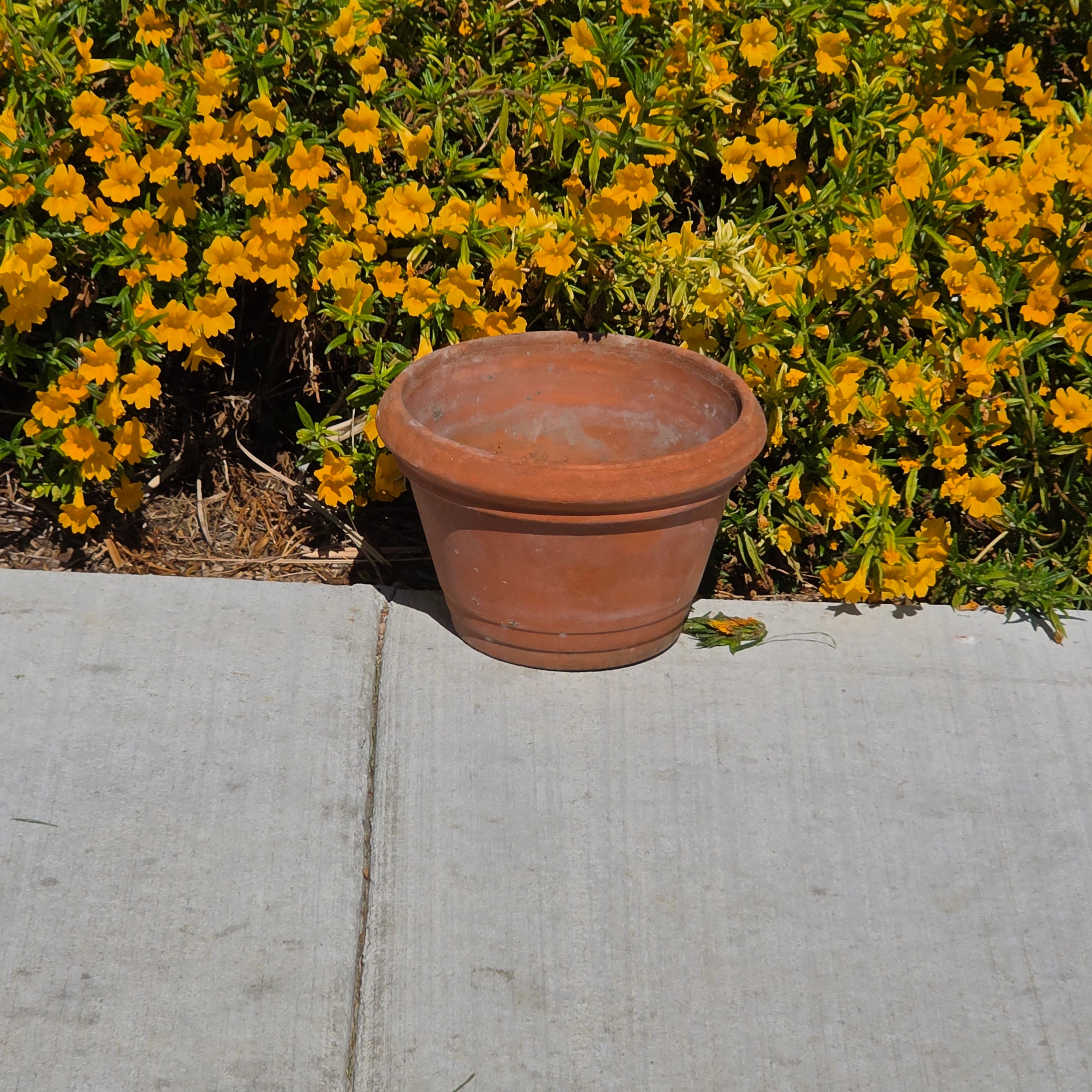 Vintage Vaserie Trevigiane Terracotta Planter Pot Italy 10" Clay Garden Flower