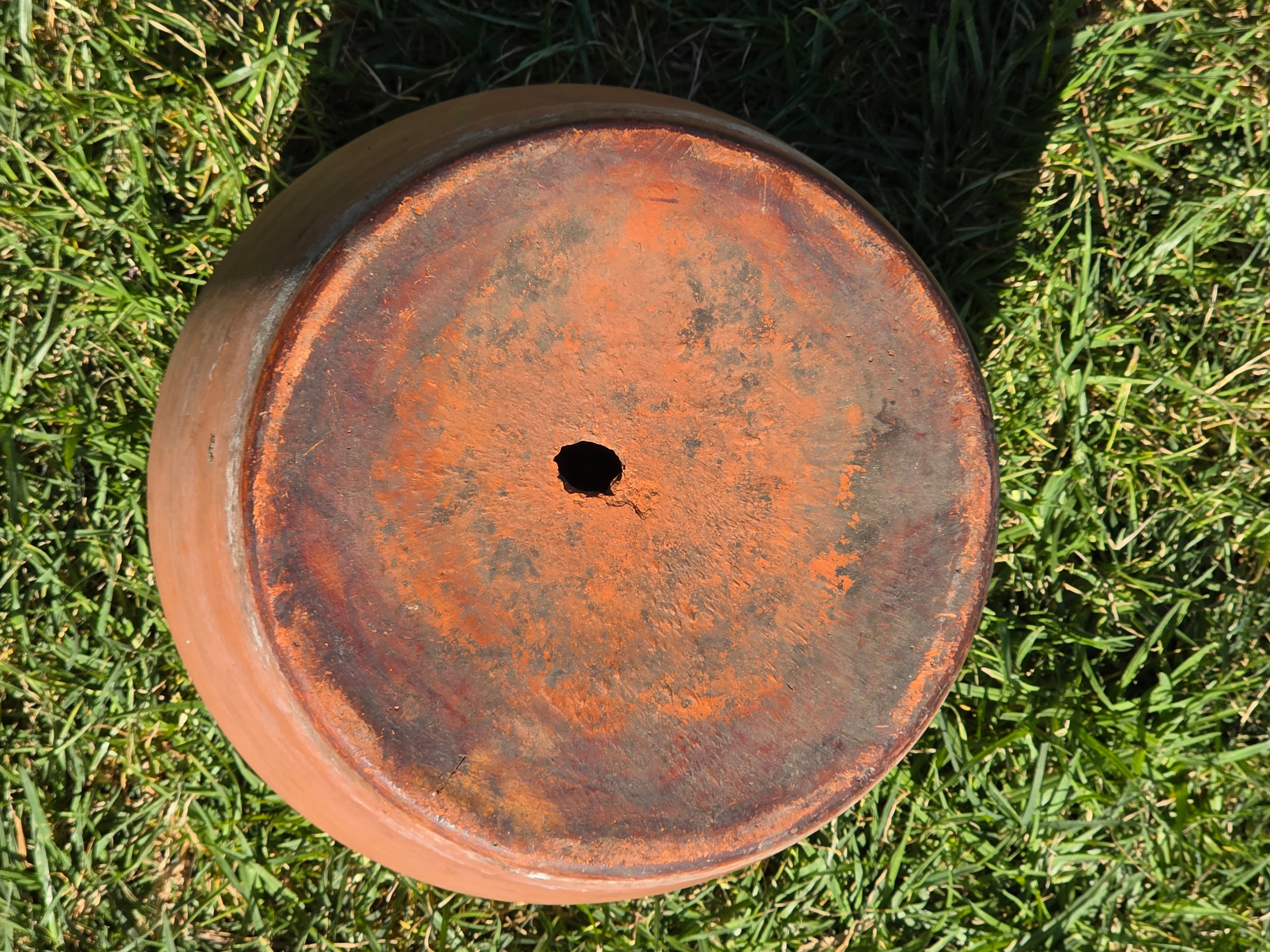 Antique JA Bauer Pottery Terracotta Water Jar Crock Los Angeles Clay Planter Pot