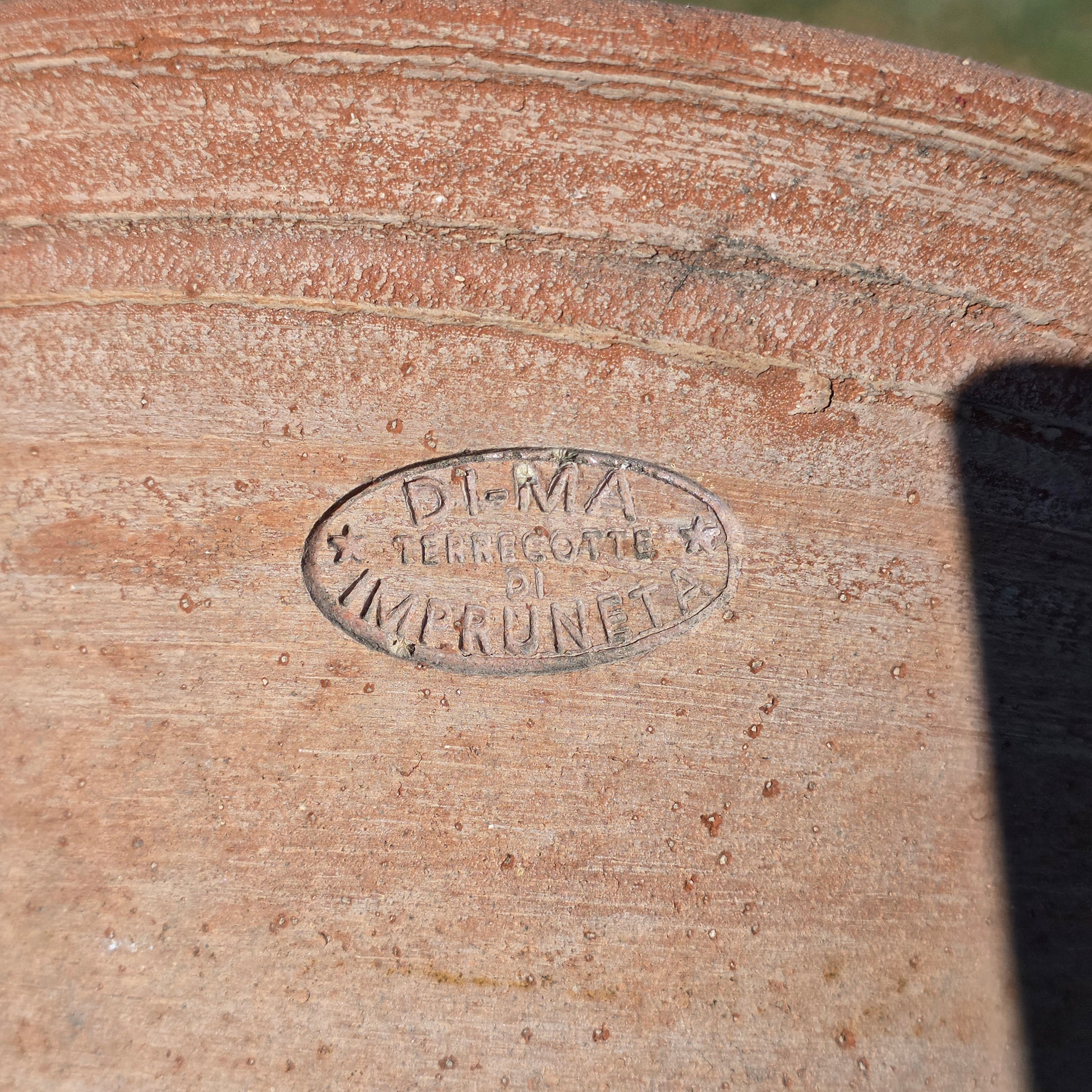 Vintage DI-MA Impruneta Italian Terracotta Planter Pot Wire Basket Tuscan Italy