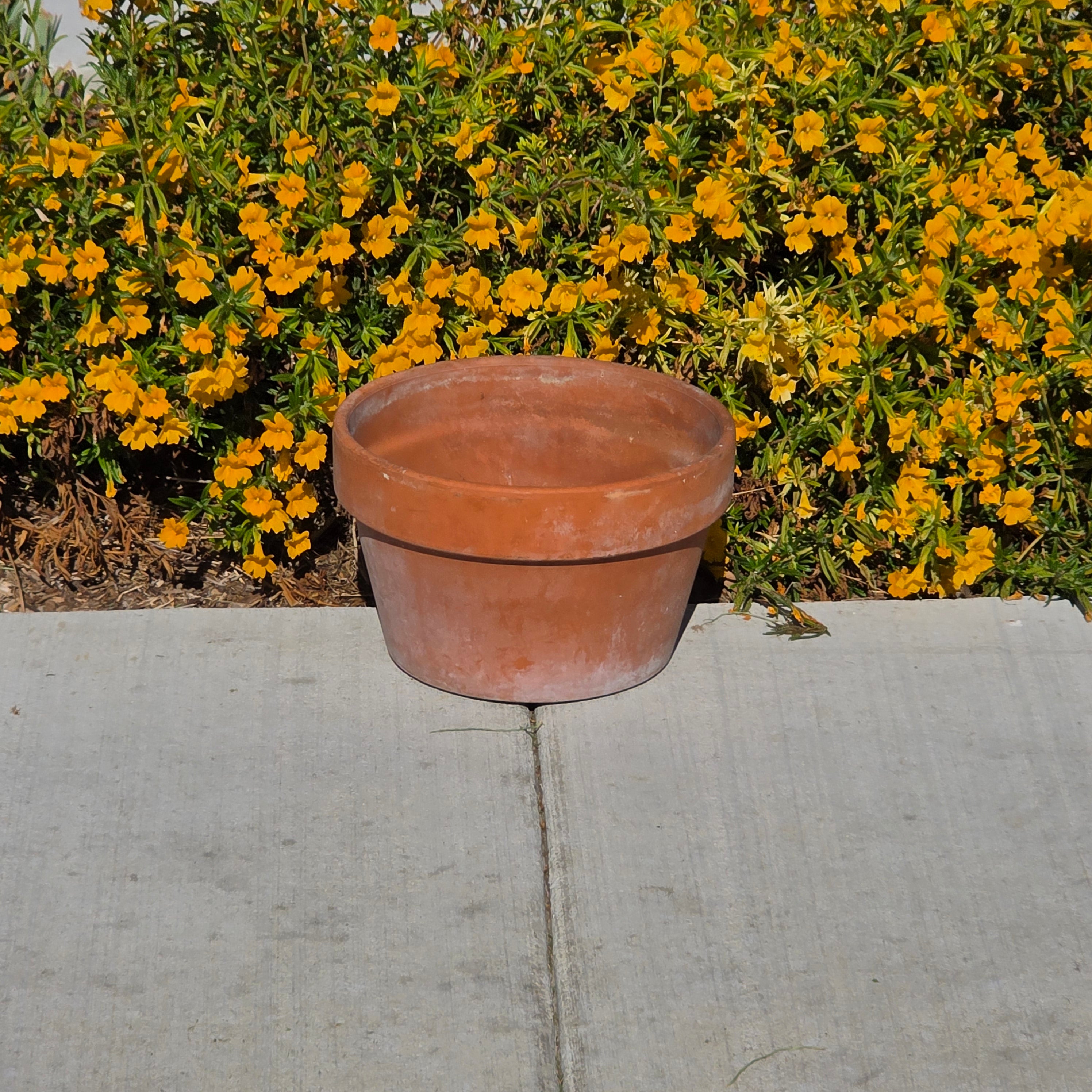 Vintage SILMA Italy Terracotta Planter Pot Large Clay Flower Terrine Garden 12"