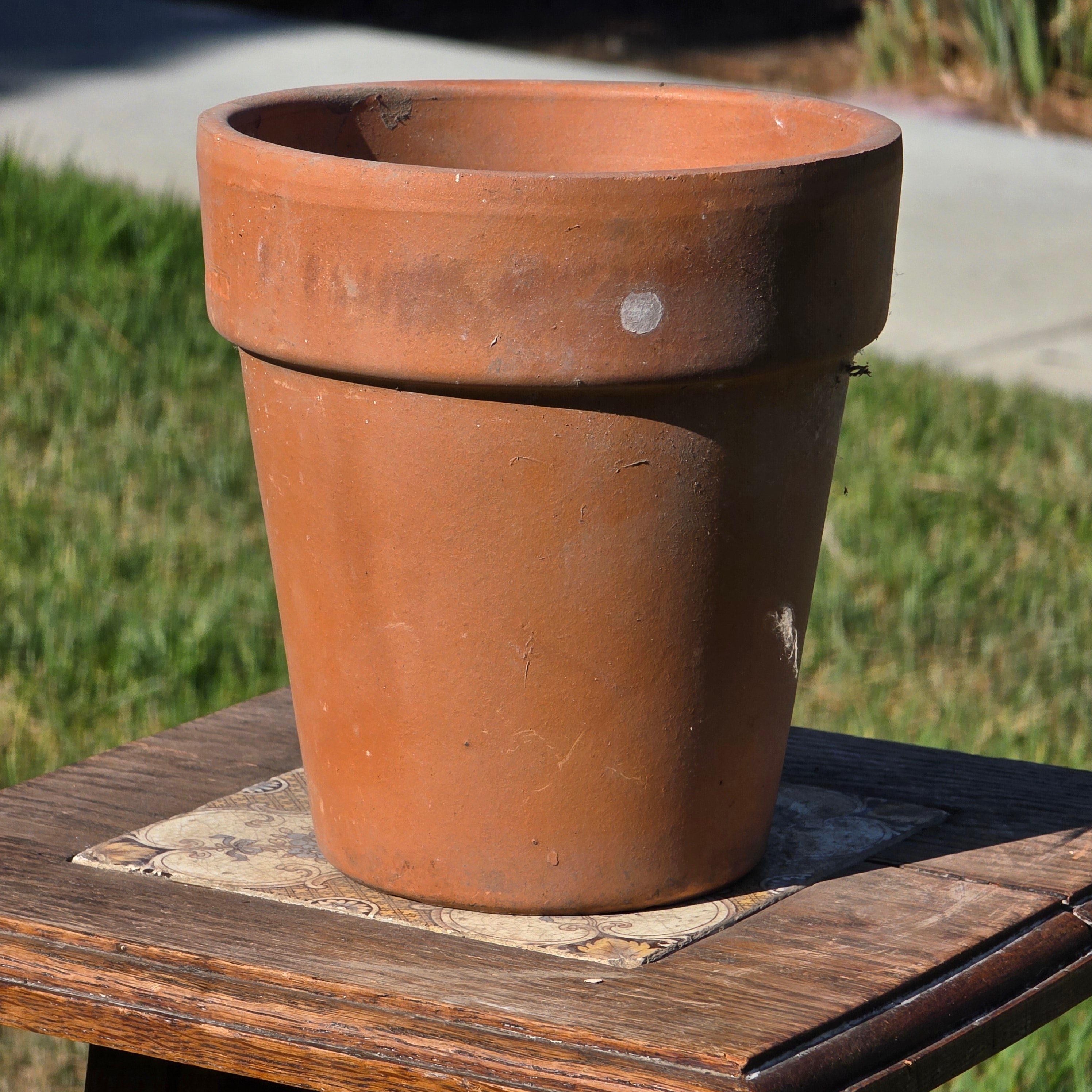 Vintage Made in Italy Terracotta Planter 6.25" Clay Flower Pot Rustic Tuscan
