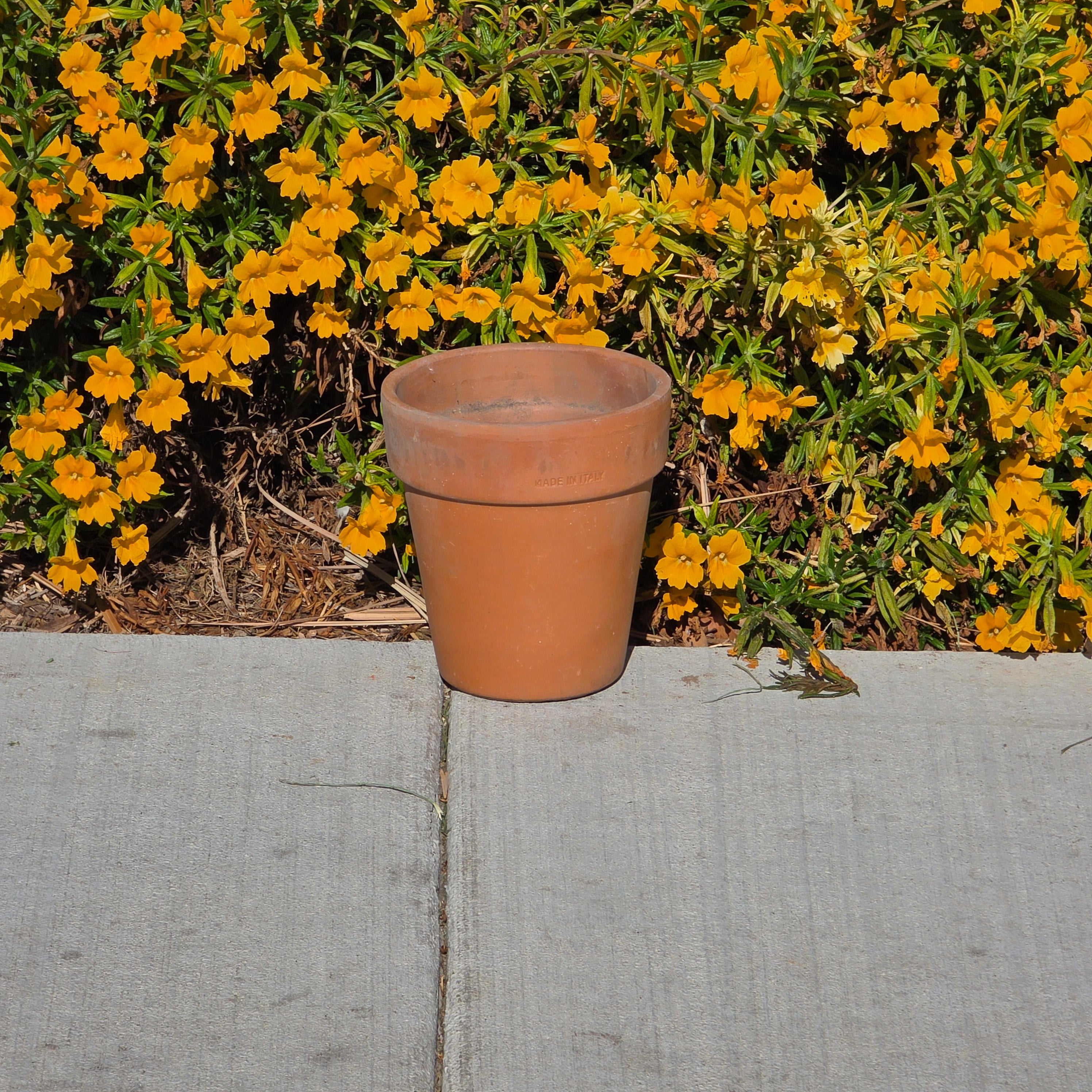 Vintage Made in Italy Terracotta Planter 6.25" Clay Flower Pot Rustic Tuscan
