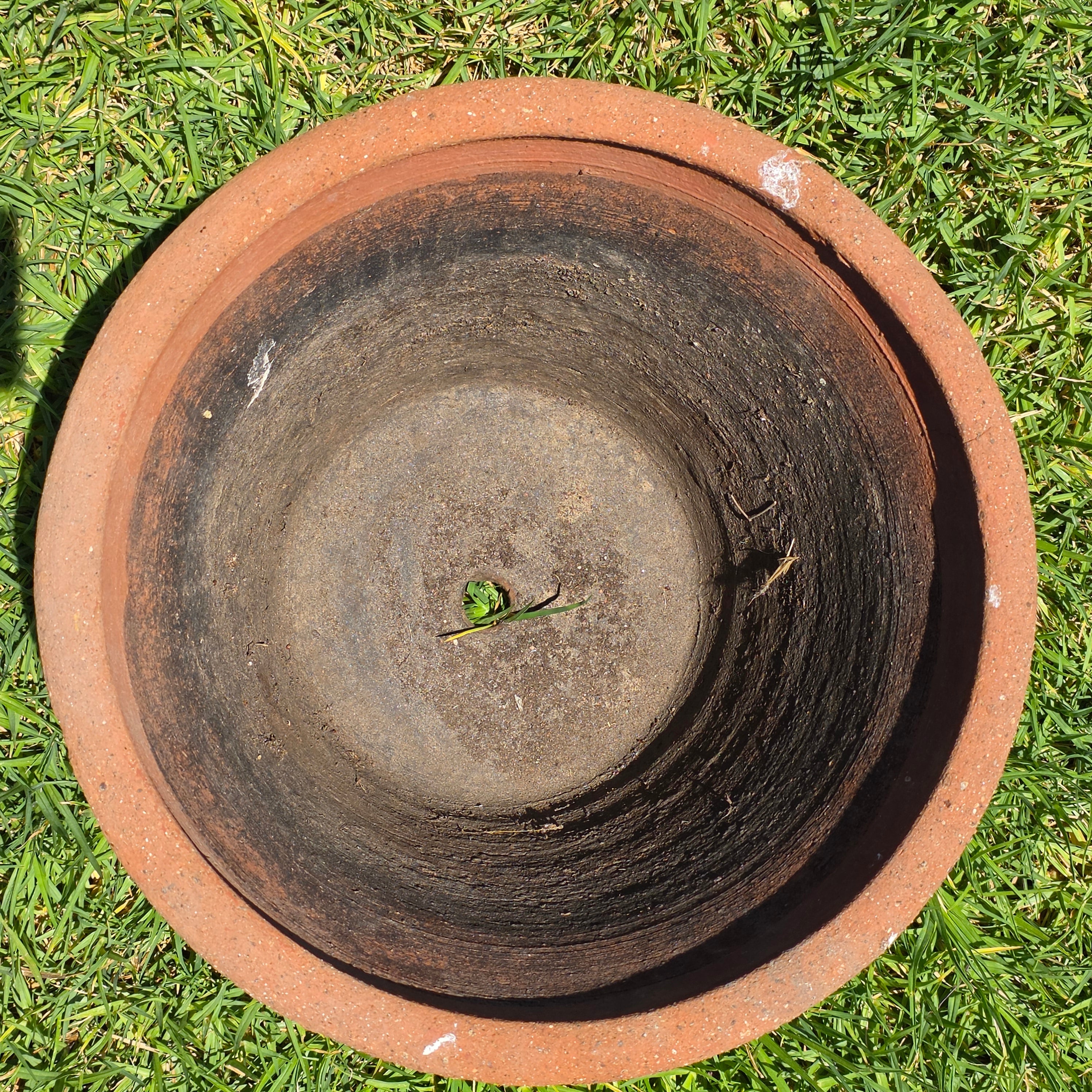 Vintage Terracotta Planter Pot Rustic Clay Garden Tuscan Wabi Sabi Flower 13.5"