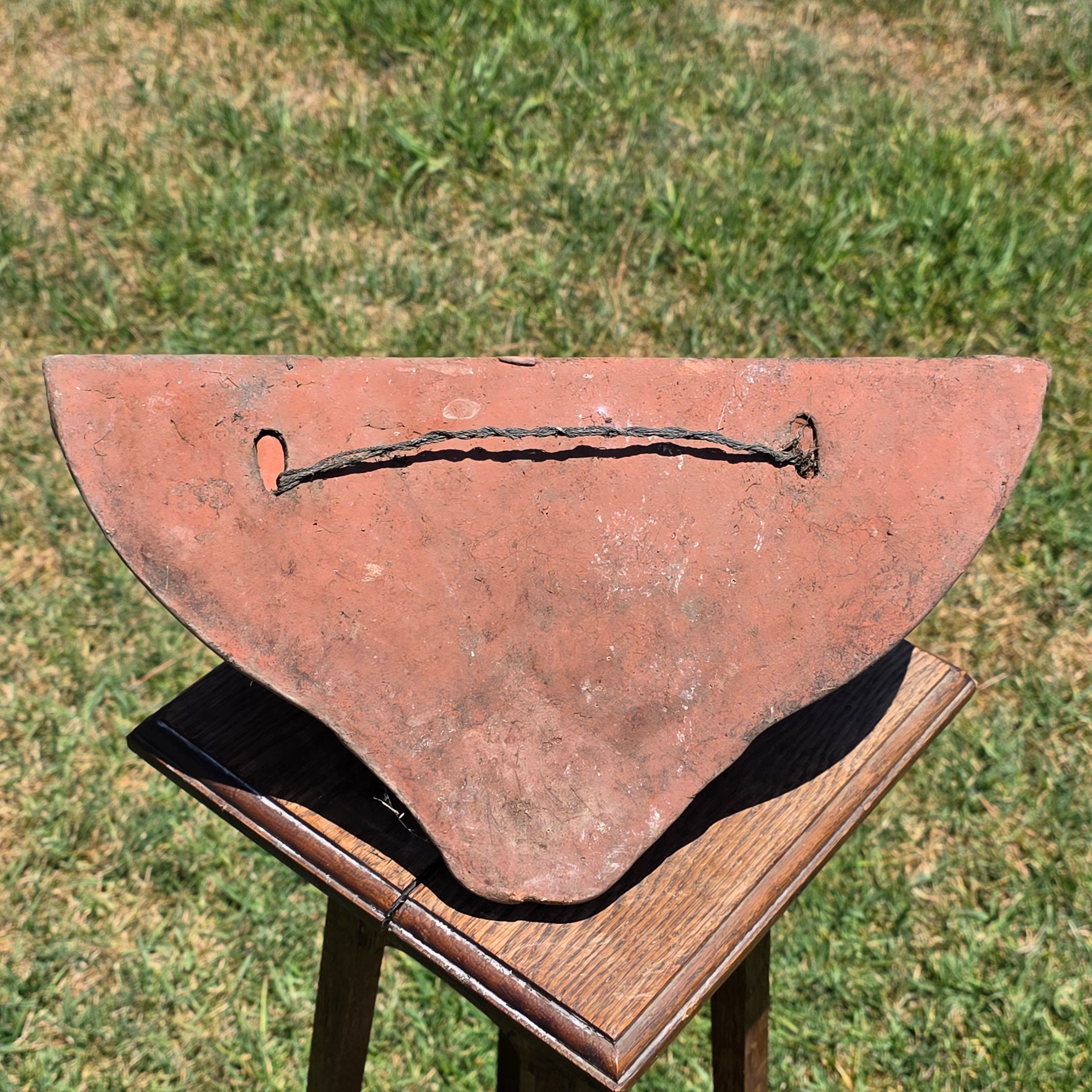 Share Vintage Italian Terracotta Wall Pocket Planter Sconce Hanging Shell Pot 16" (As-Is)