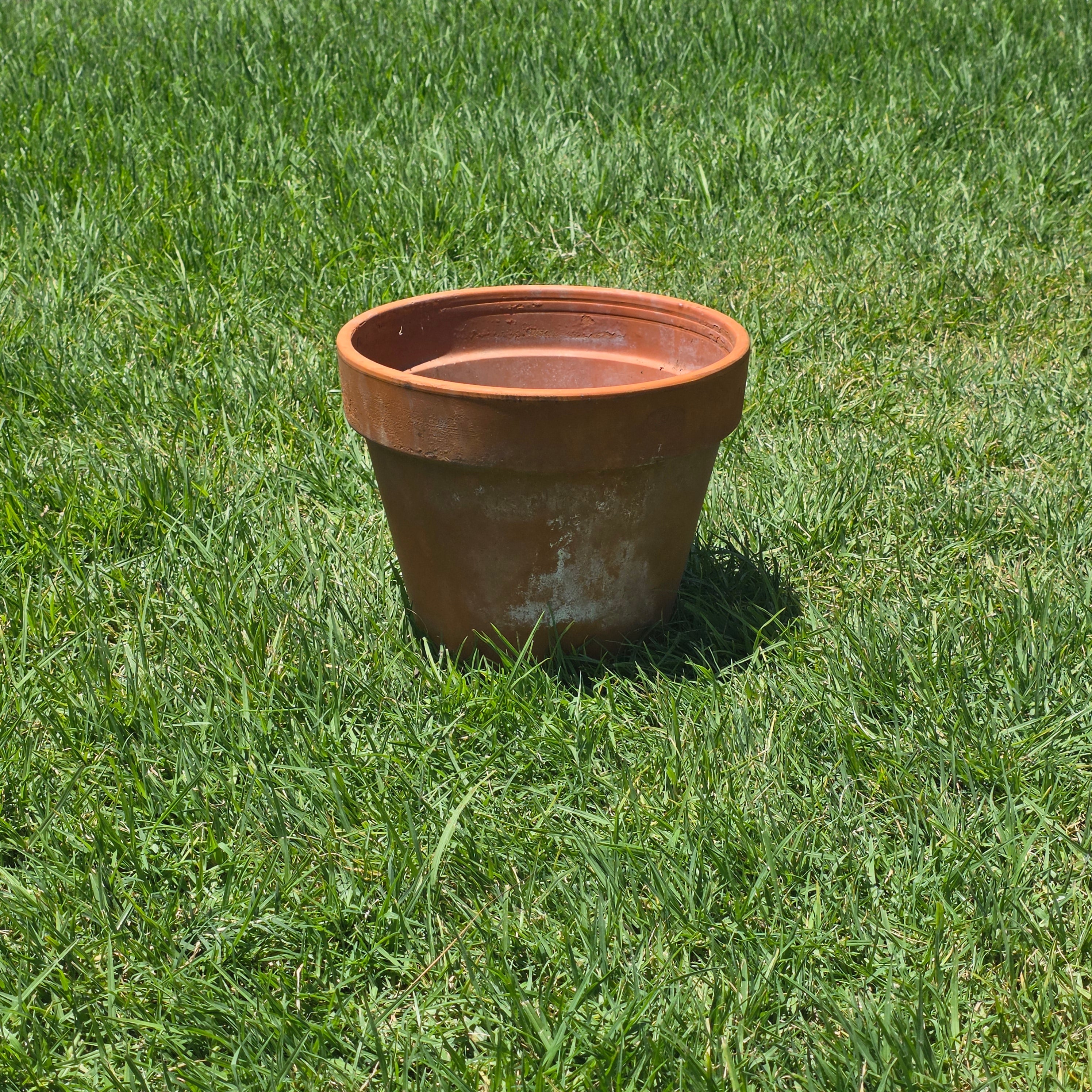 Vintage Italian Vaserie Trevigiane Banded Terracotta Planter Pot 14.5" Garden