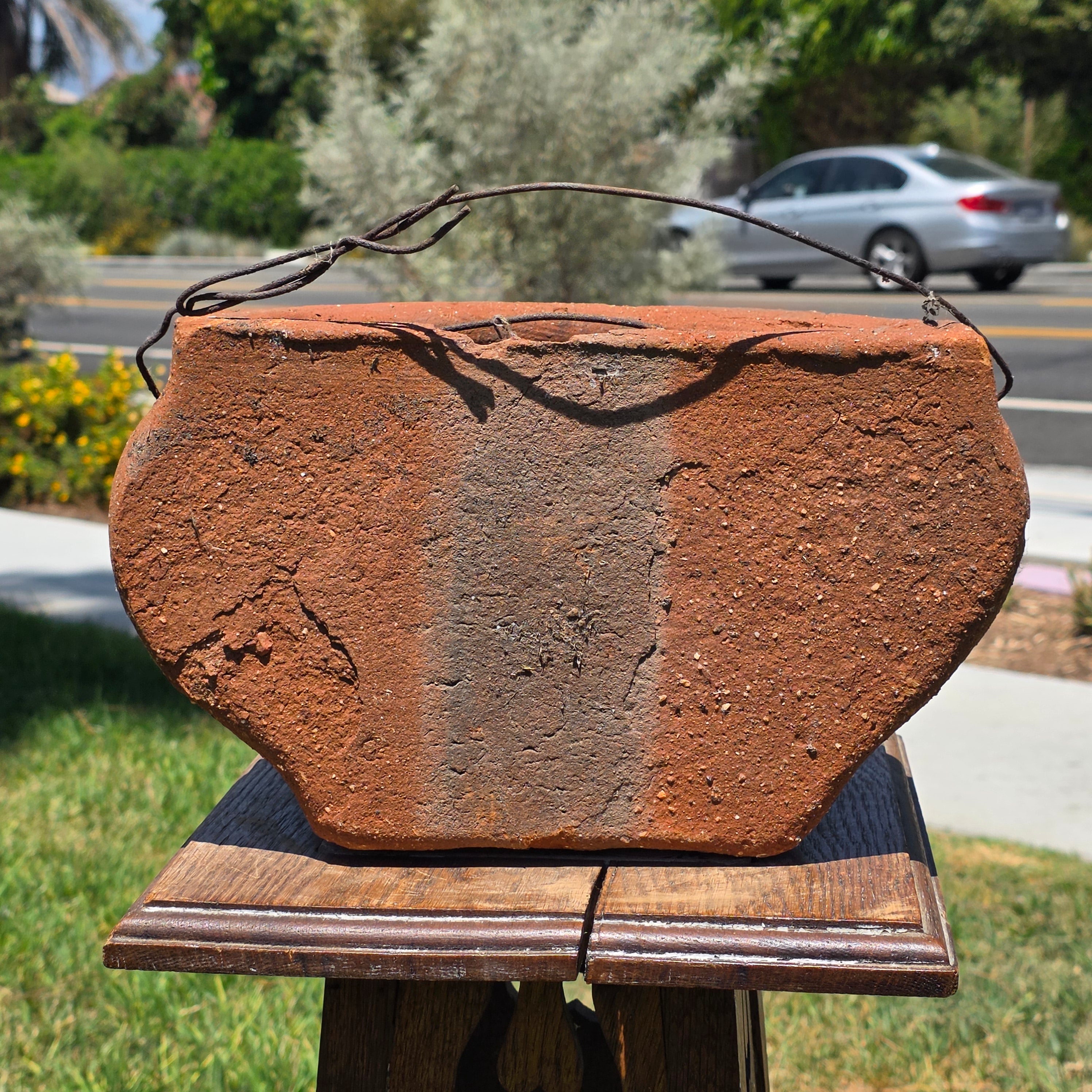 Vintage Terracotta Wall Pocket Planter Hanging Clay Pot Rustic Mexican Style 12"