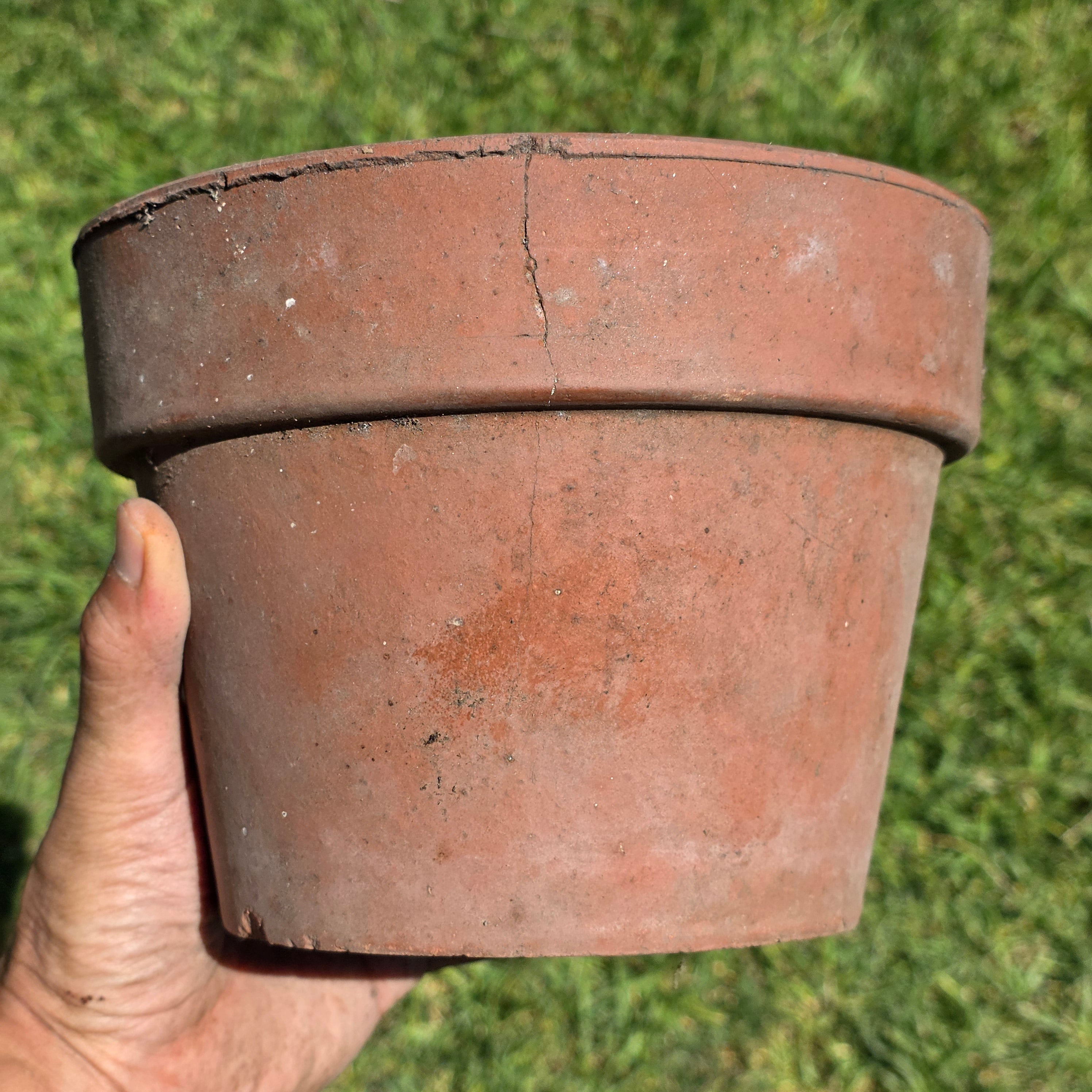 Vintage Terracotta Pot Planter 7.5" Weathered Rustic Clay Flower Pot Garden