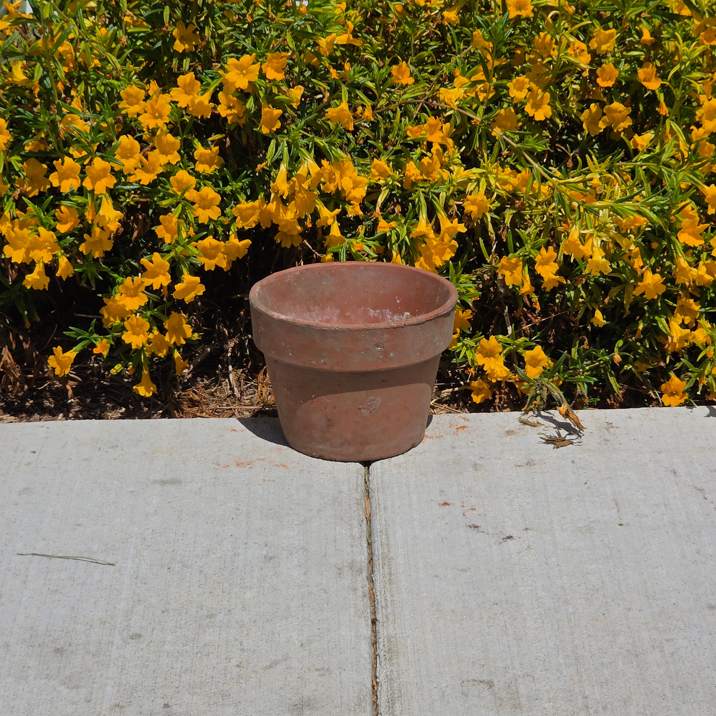 Vintage Terracotta Pot Planter 7.5" Weathered Rustic Clay Flower Pot Garden