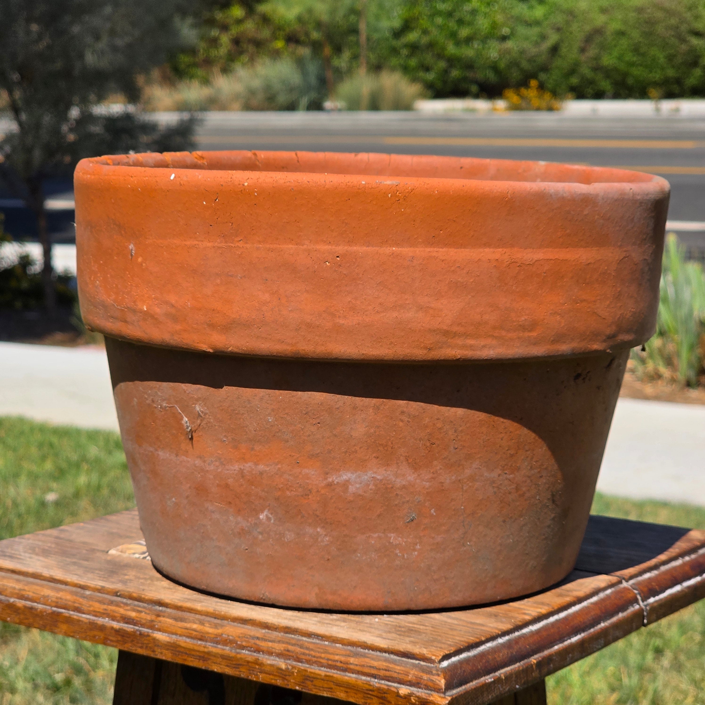 Vintage Terracotta Planter Pot Orange Clay Garden Rustic Stepped Rim Flowerpot 10"