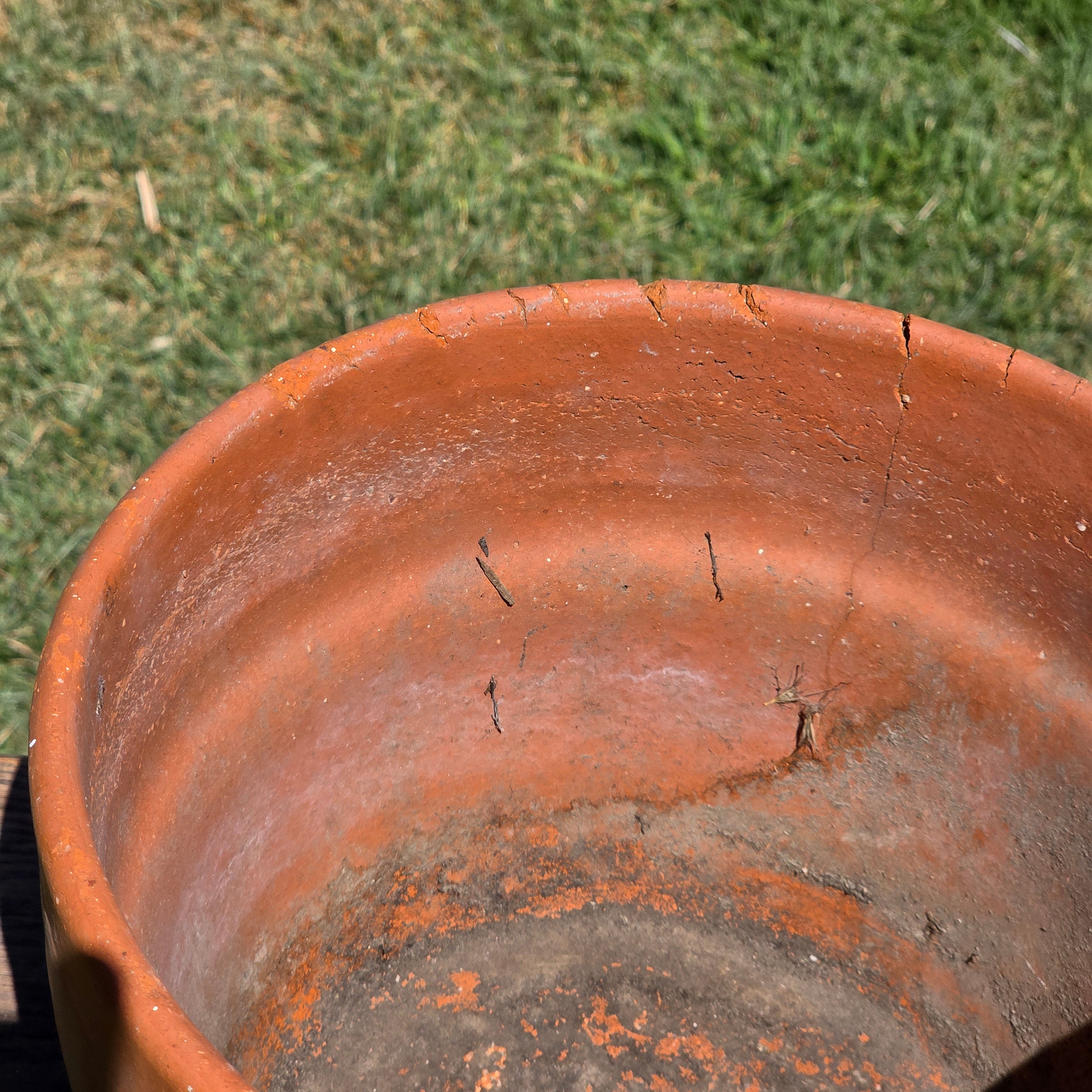 Vintage Terracotta Planter Pot Orange Clay Garden Rustic Stepped Rim Flowerpot 10"