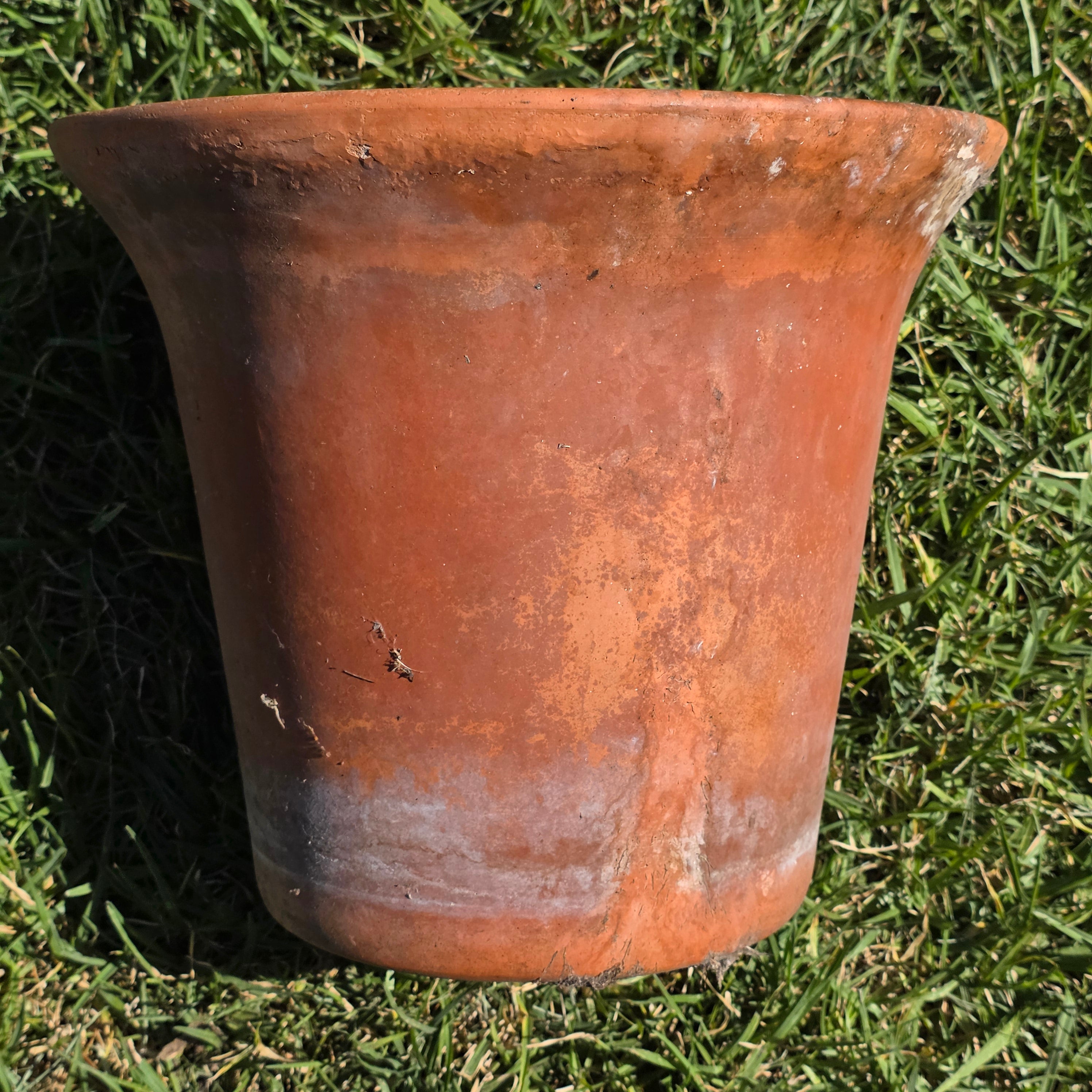 Vintage Terracotta Plant Pot Rustic Unglazed Planter Flared Rim Garden 11.5in