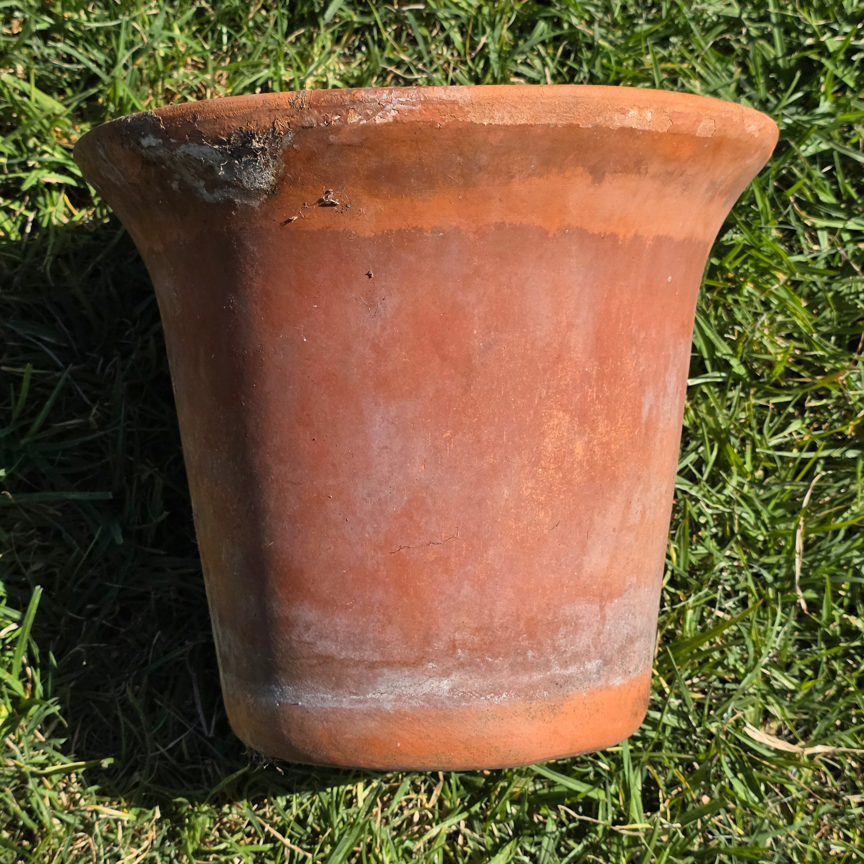 Vintage Terracotta Plant Pot Rustic Unglazed Planter Flared Rim Garden 11.5in