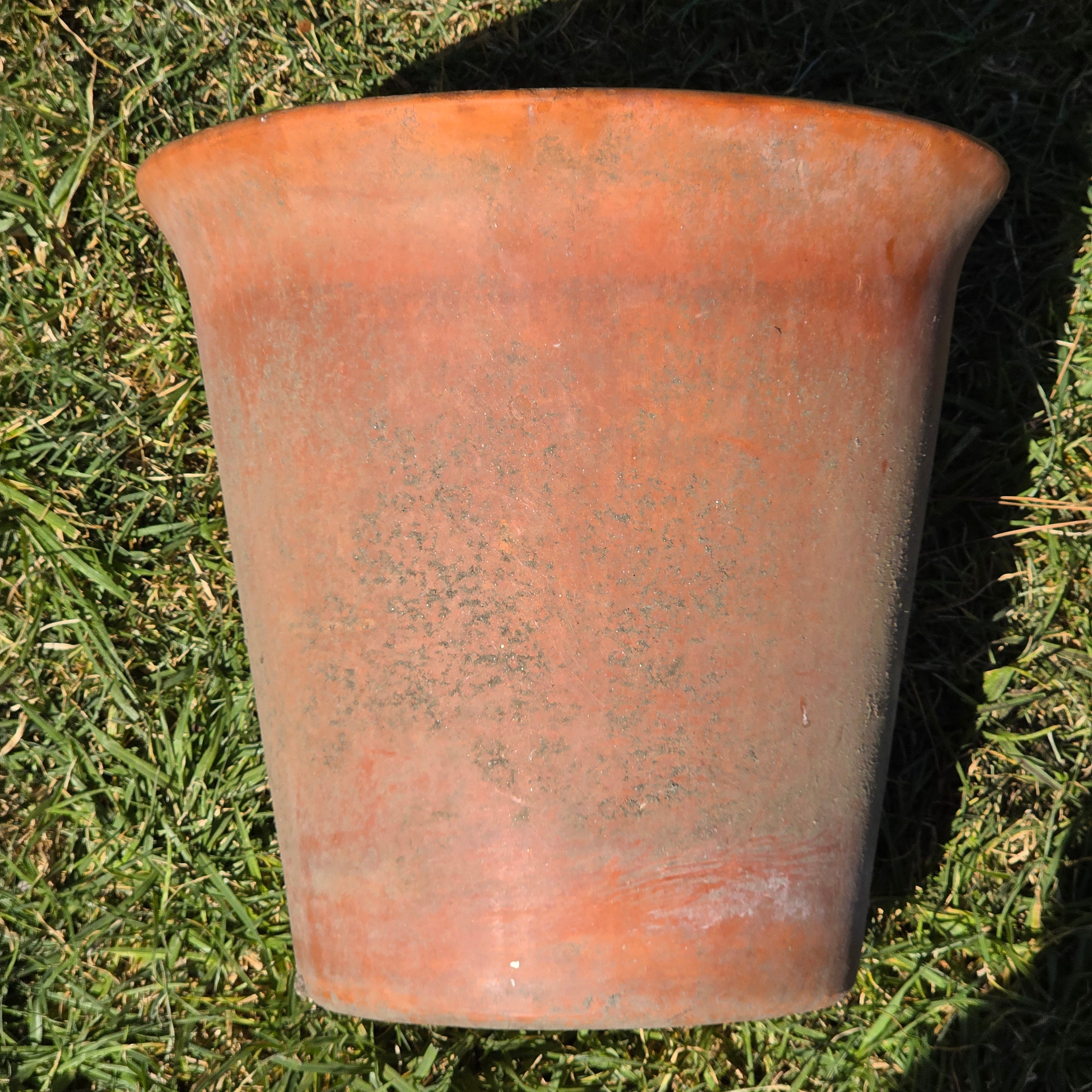Vintage Large Terracotta Planter Pot Rustic Unglazed Flared Rim Garden 13in