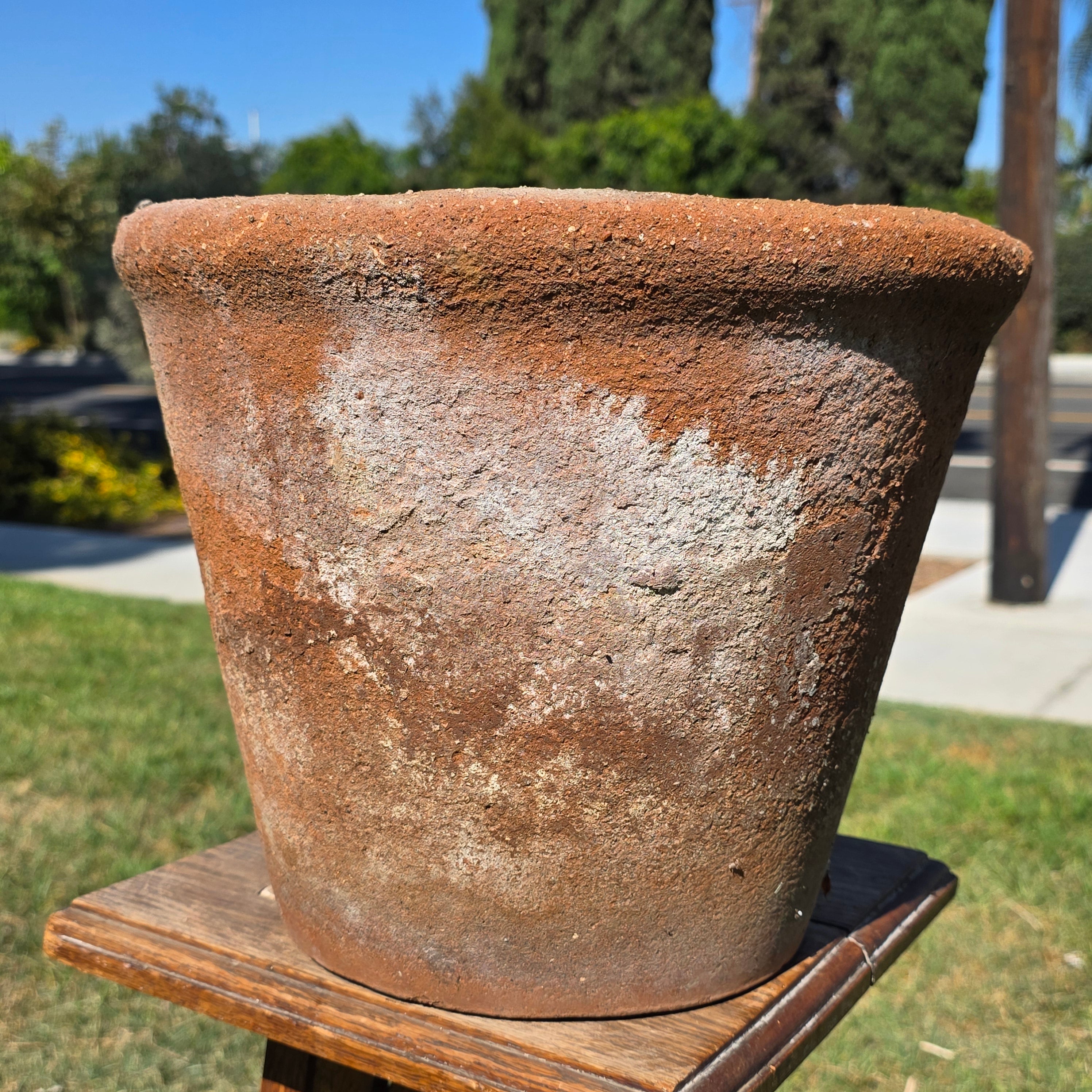 Vintage Terracotta Clay Planter Pot Weathered Rustic Garden Farmhouse 12.5"