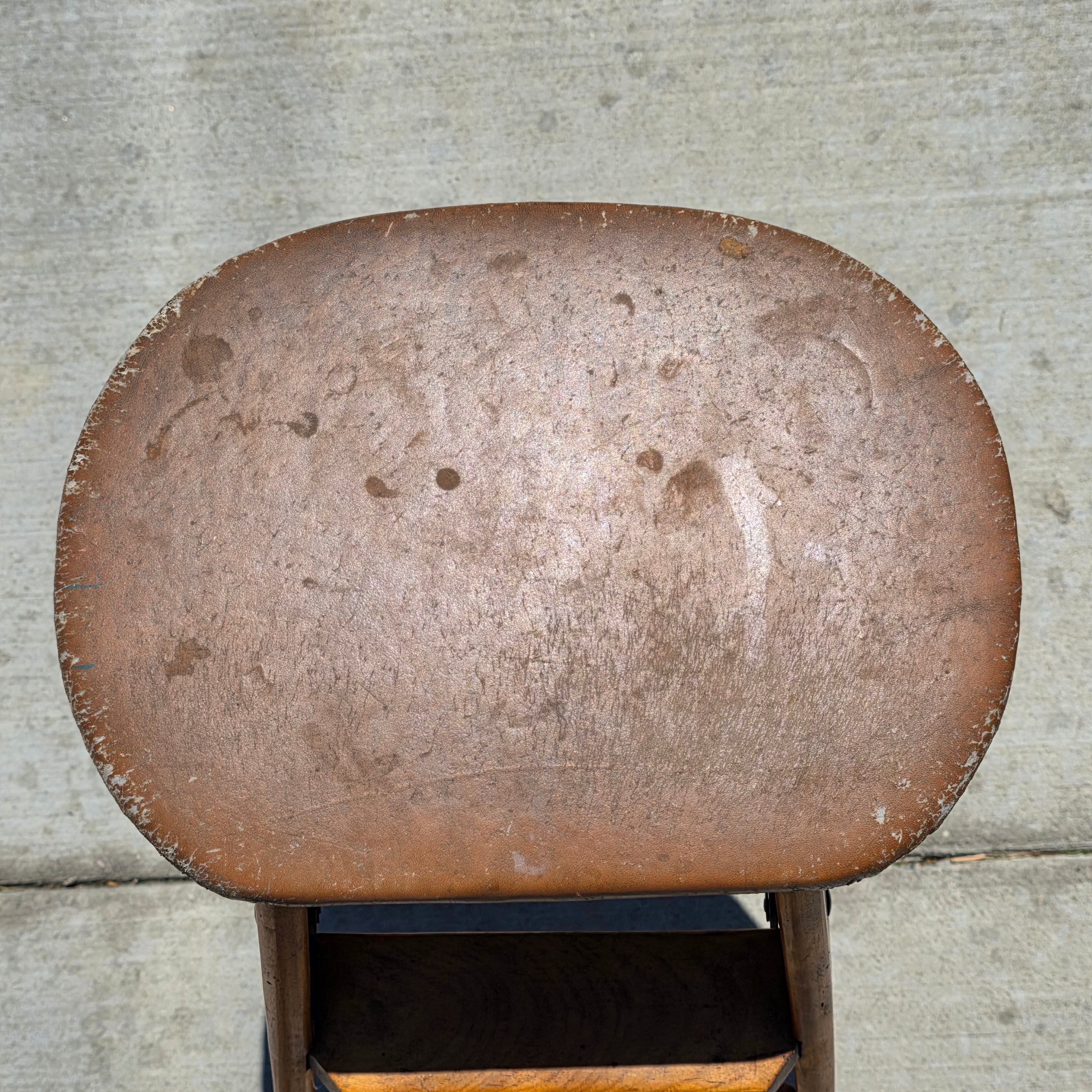 Antique CRAKERJAC Wood Step Ladder Stool Sterling Woodenware Folding