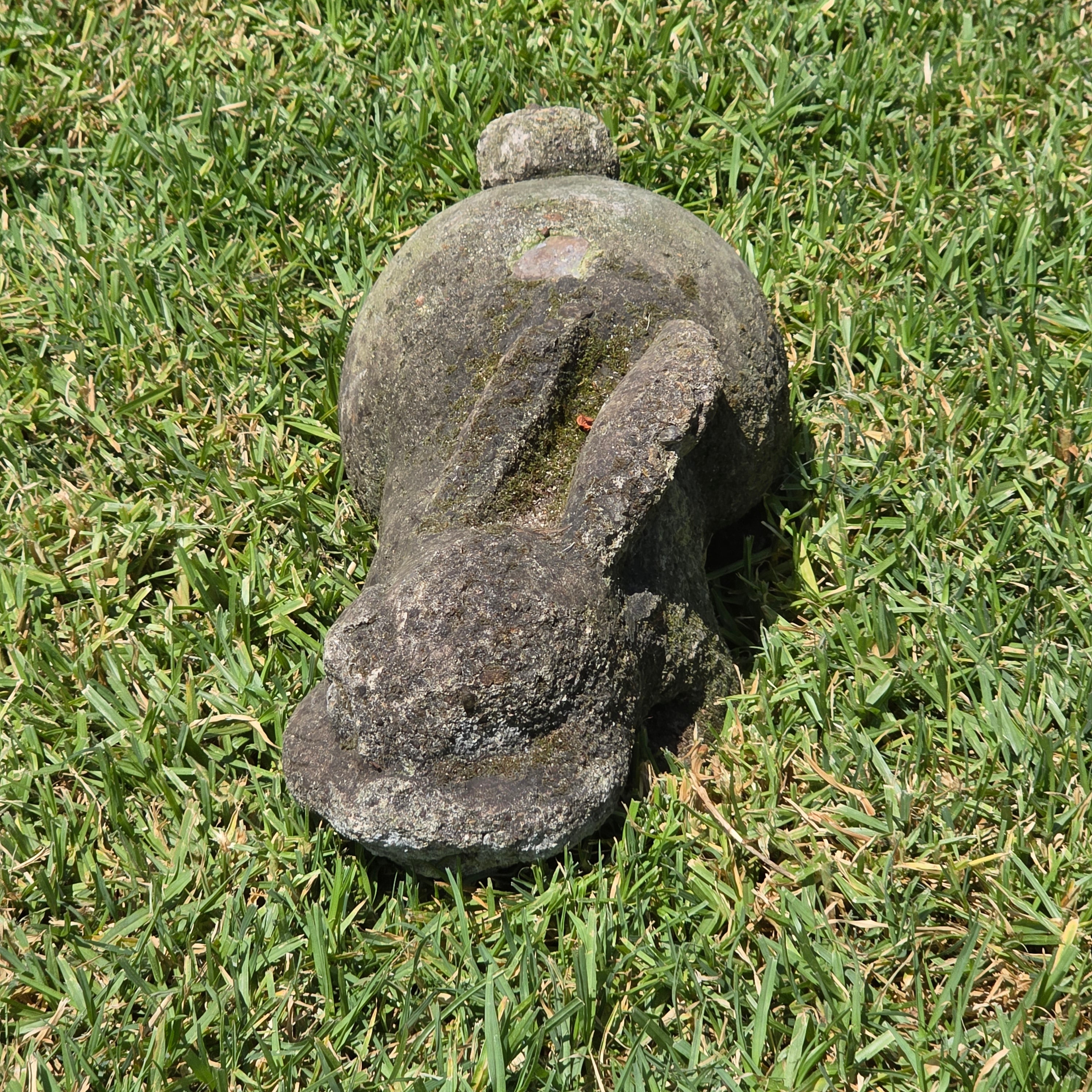 Vintage Concrete Bunny Rabbit Garden Statue Large Aged Cement Lawn Ornament