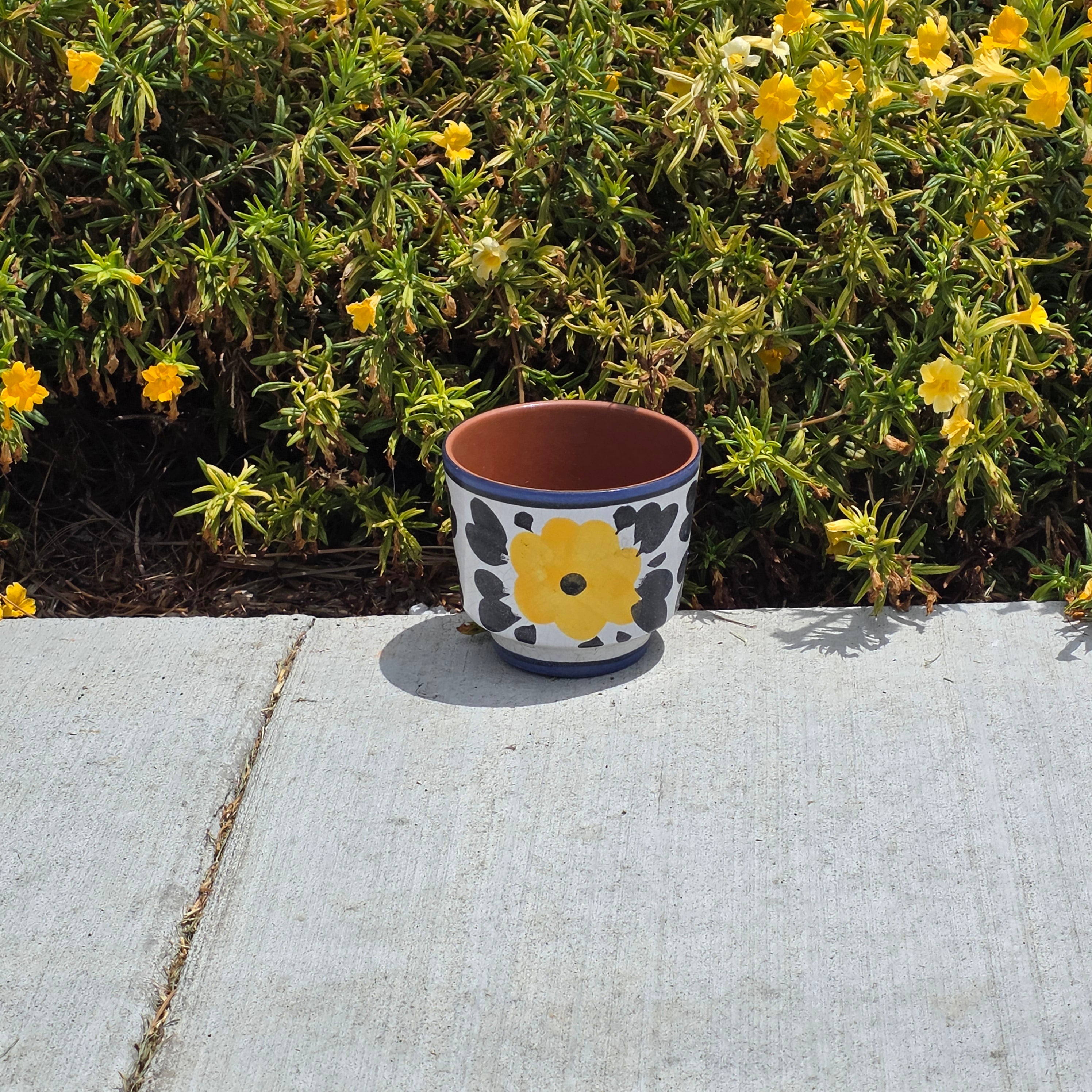 Vintage Marei W Germany Planter 12/2 23 22 Mid Century Yellow Black Flower Pot