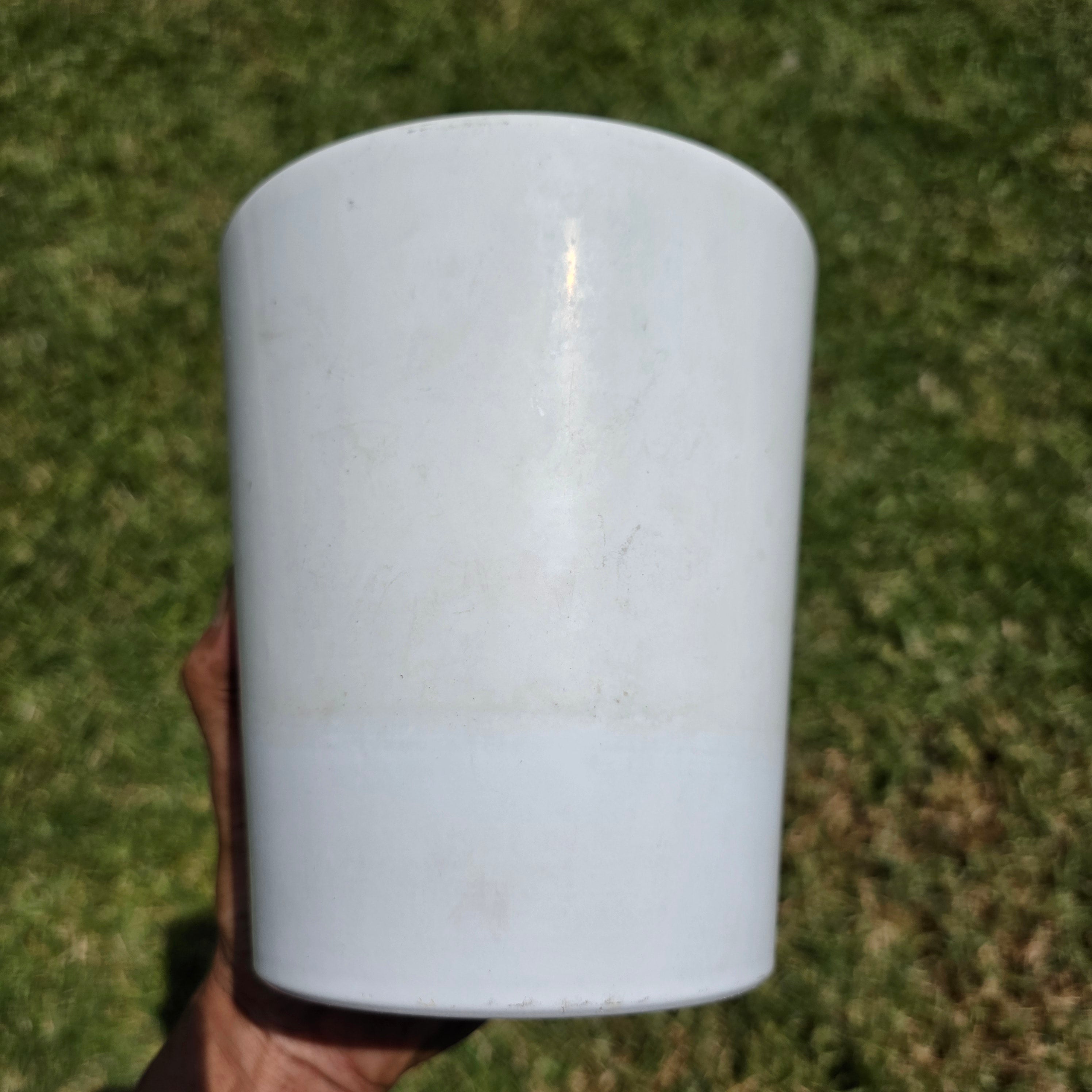 Vintage White Ceramic Planter Pot Mid Century Modern Germany Cachepot 6"