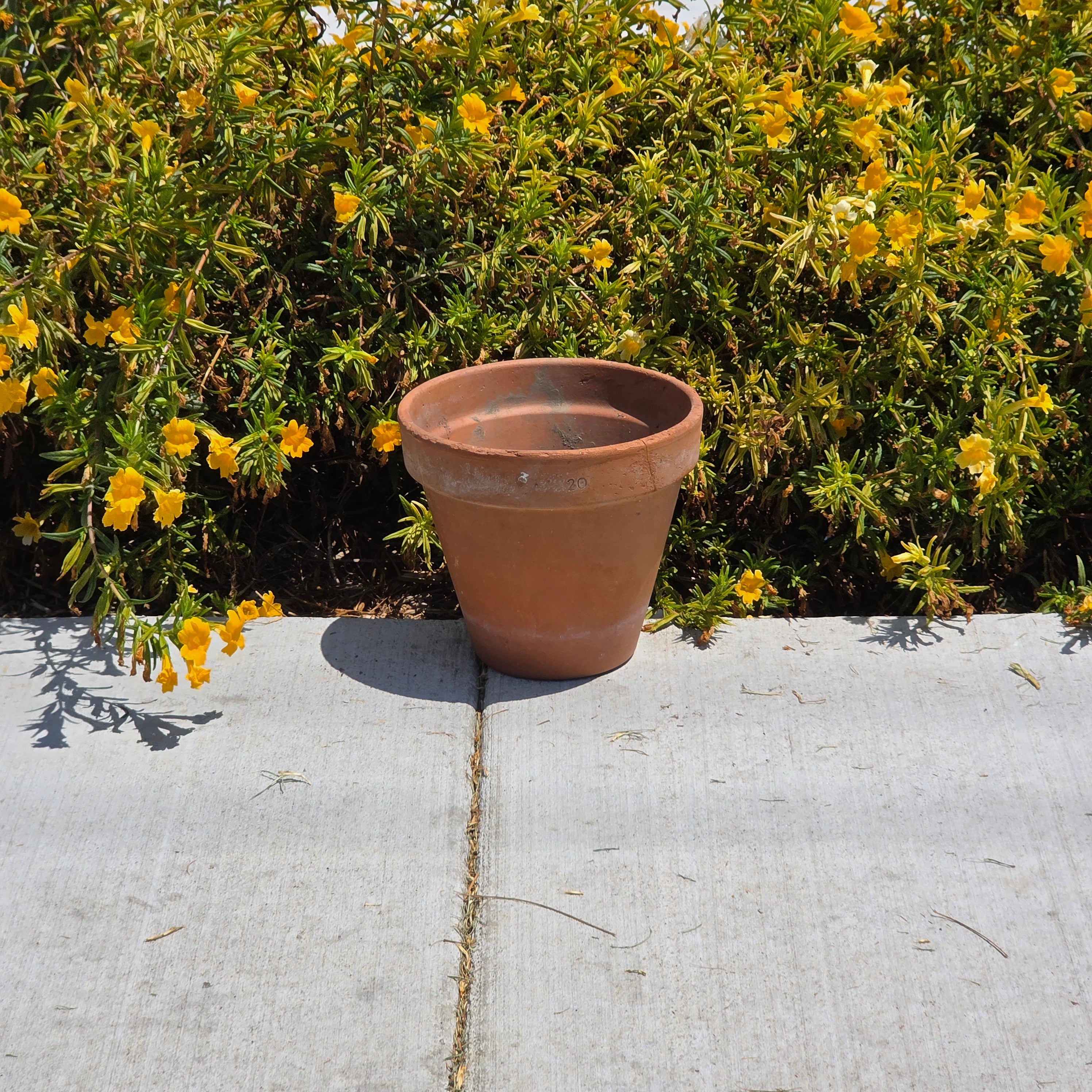 Vintage Italian Terracotta Planter Pot Clay Garden Rustic Patina 20cm 8.75"