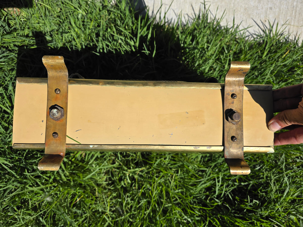 Vintage Peerage Brass Magazine Rack Holder Neoclassical Rope Tassel English 1940