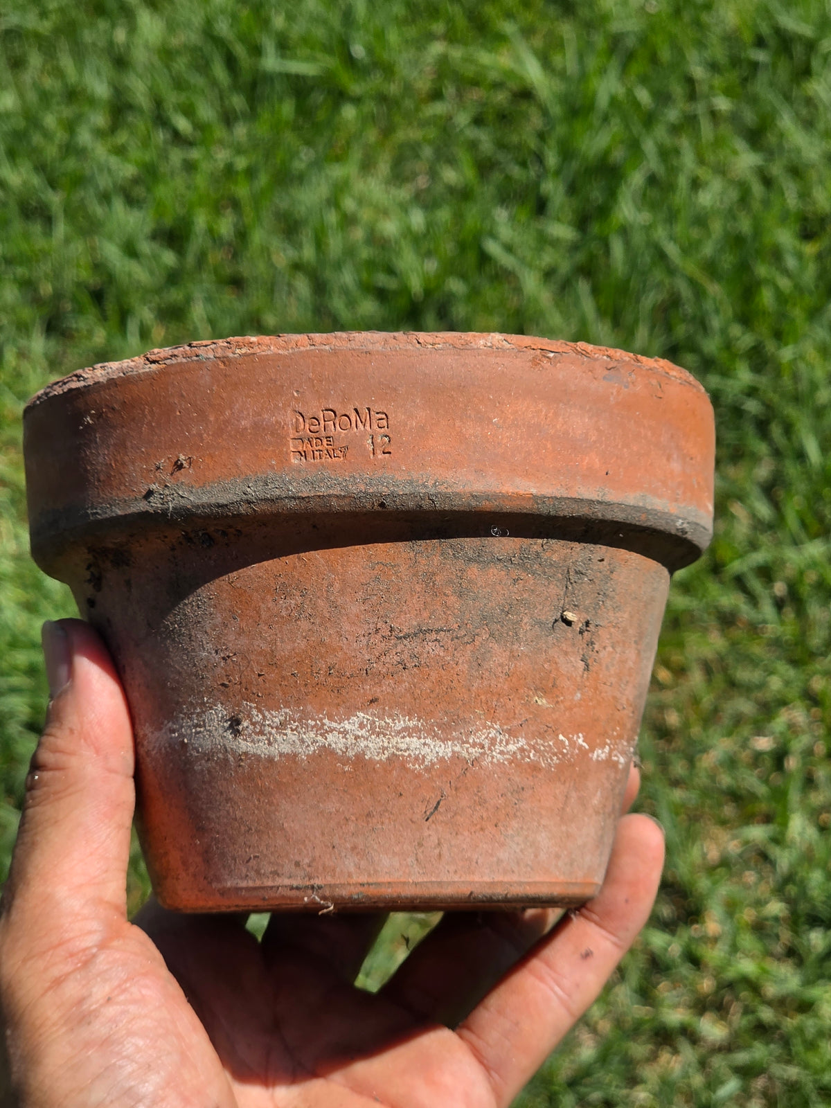 Vintage Deroma Italy Terracotta Planter Pots Lot 3 Clay Flower Garden 5.5"