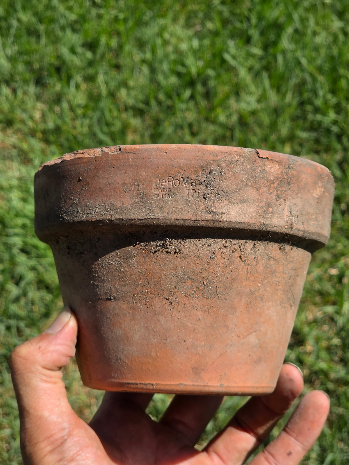 Vintage Deroma Italy Terracotta Planter Pots Lot 3 Clay Flower Garden 5.5"