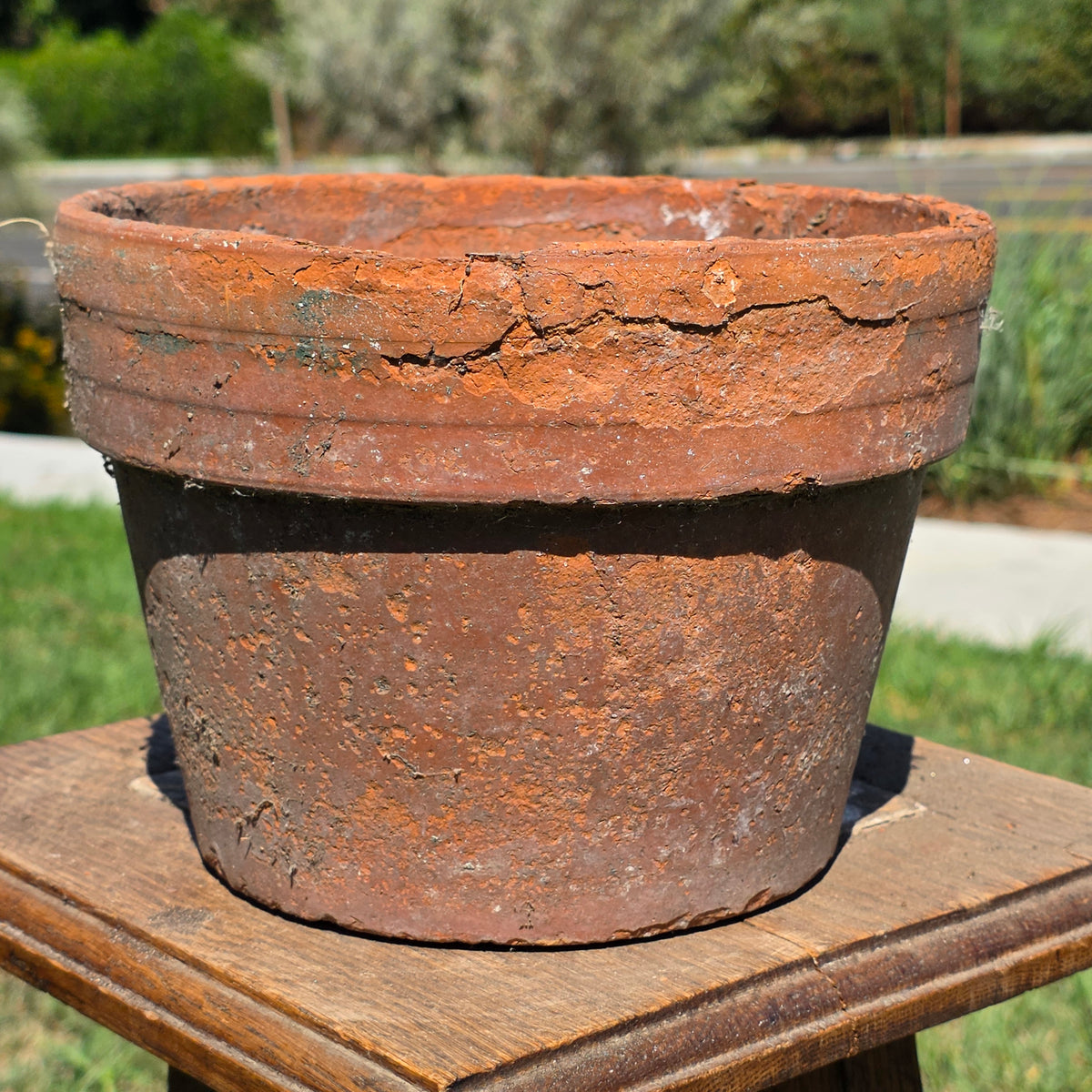 Vintage Terracotta Flower Pot 8.75" Clay Planter Rustic Garden